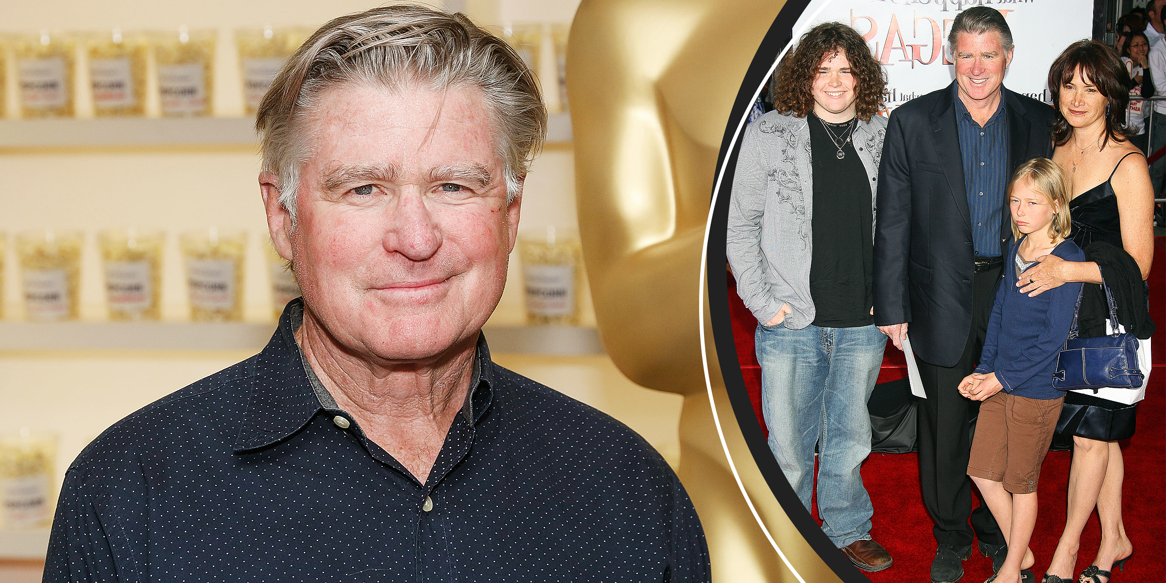 Treat Williams | Treat Williams, Pam Van Sant, and their children Elinor and Gill | Source: Getty Images