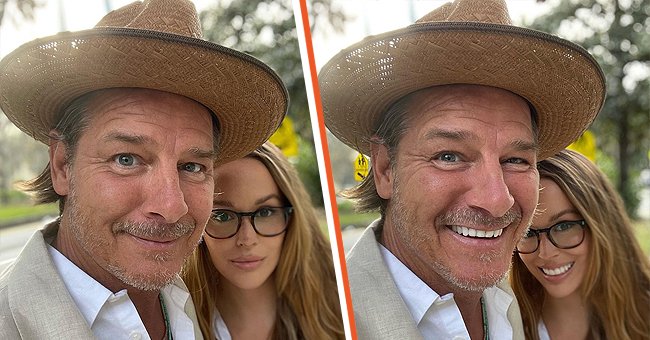 Ty Pennington and Kellee Merrell posing before going to the screening of "The French Dispatch" on October 25, 2021, in Savannah, Georgia | Photo: Instagram/thetypennington