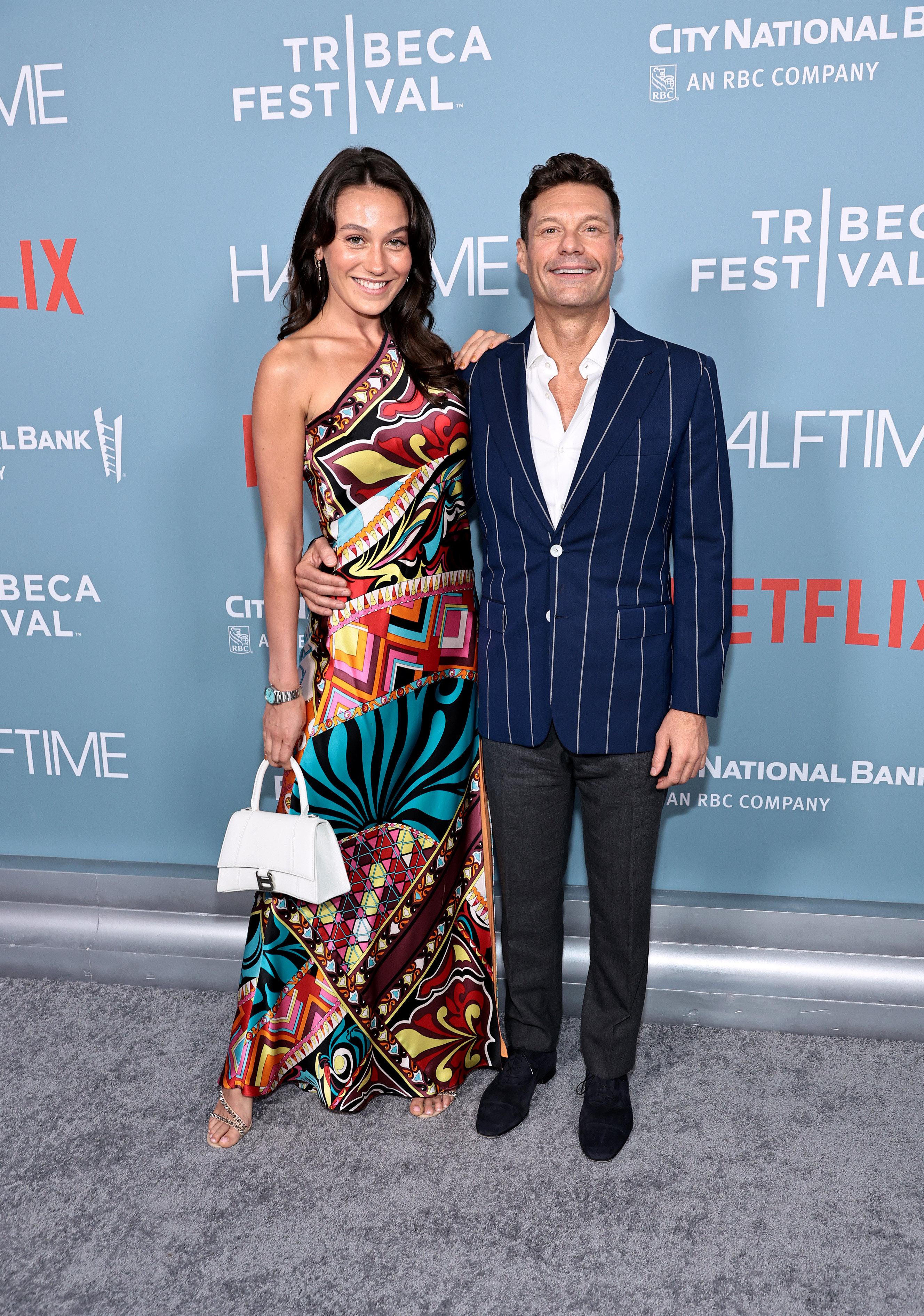 Aubrey Petcosky and Ryan Seacrest at the premiere of "Halftime" in New York City on June 8, 2022 | Source: Getty Images