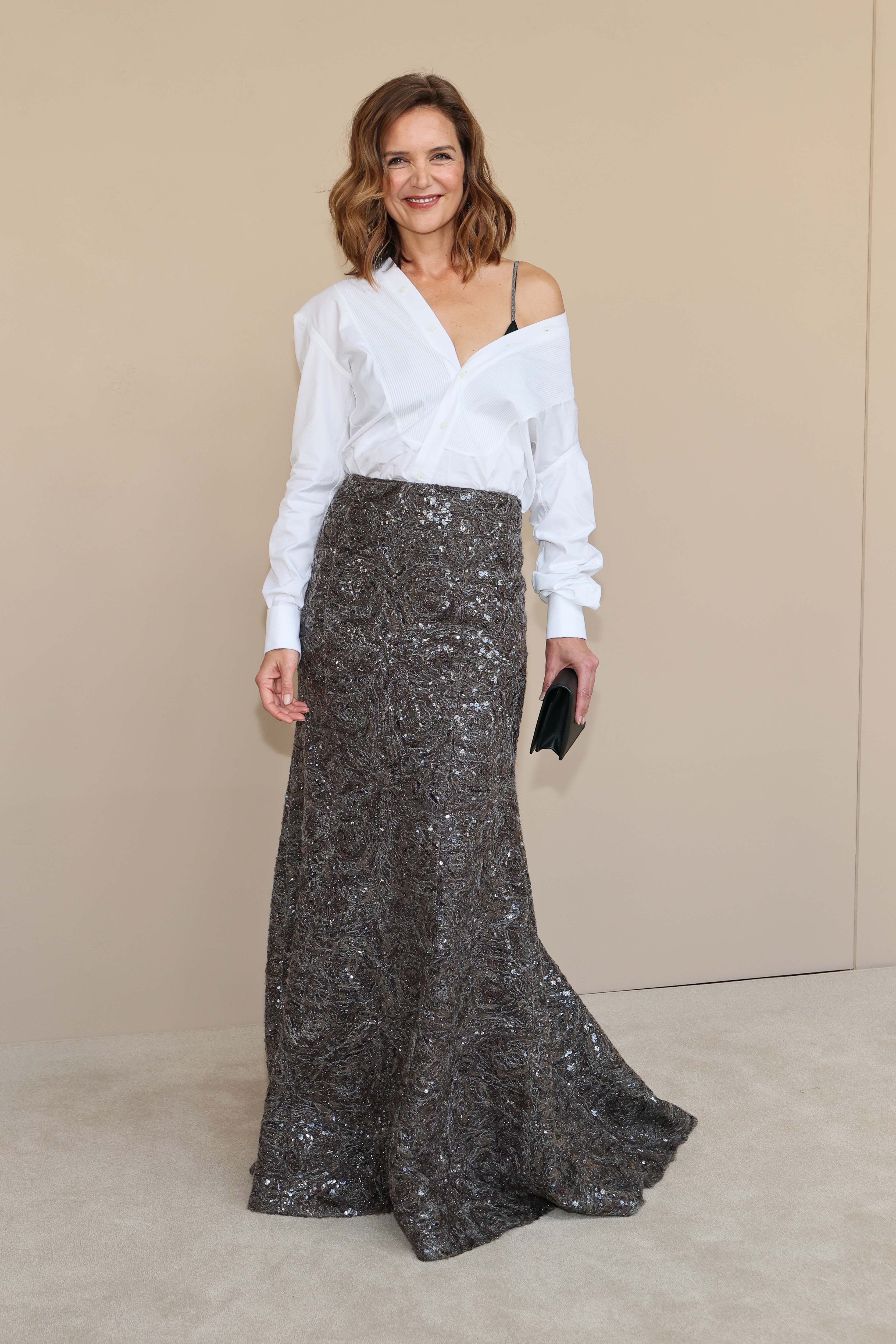 Katie Holmes attends the gala screening of "Brunello: The Gracious Visionary" at David Koch Theatre at Lincoln Center on April 14, 2026 in New York City | Source: Getty Images