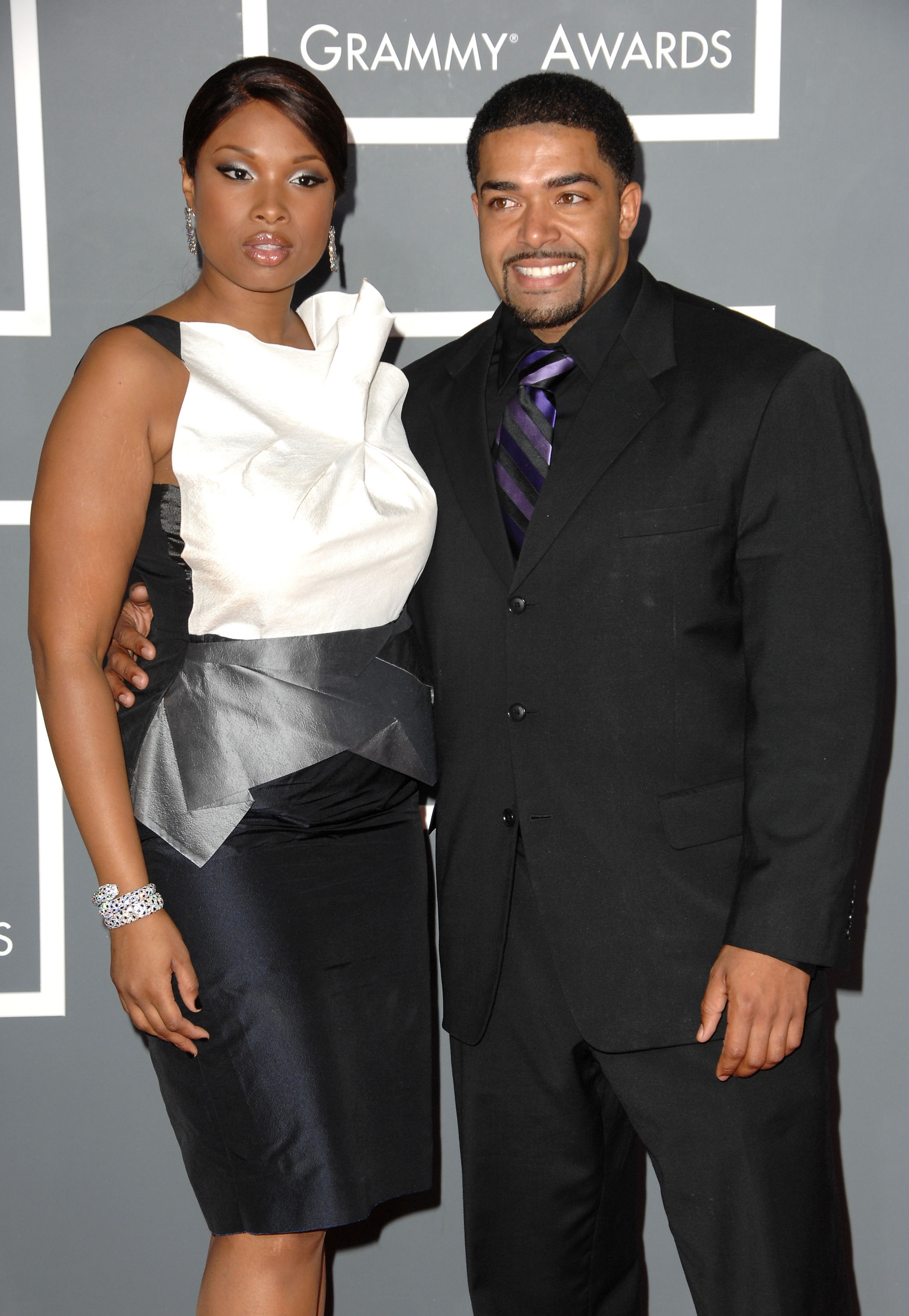 Jennifer Hudson and David Otunga attend the Grammy Awards on February 8, 2009 in Los Angeles, California. | Source: Getty Images