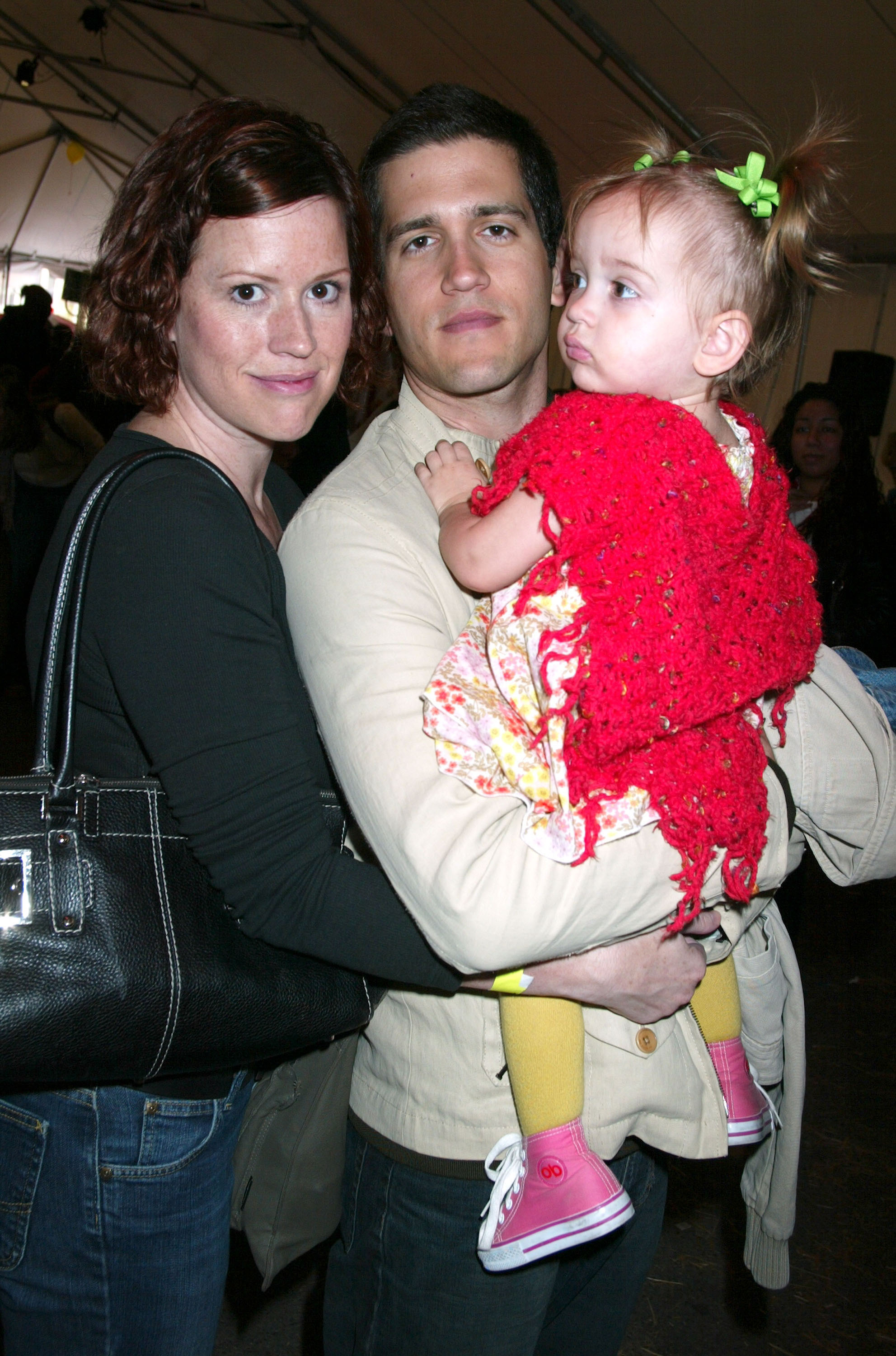 Molly Ringwald with then-boyfriend Panio Gianopoulos and daughter Mathilda | Source: Getty Images
