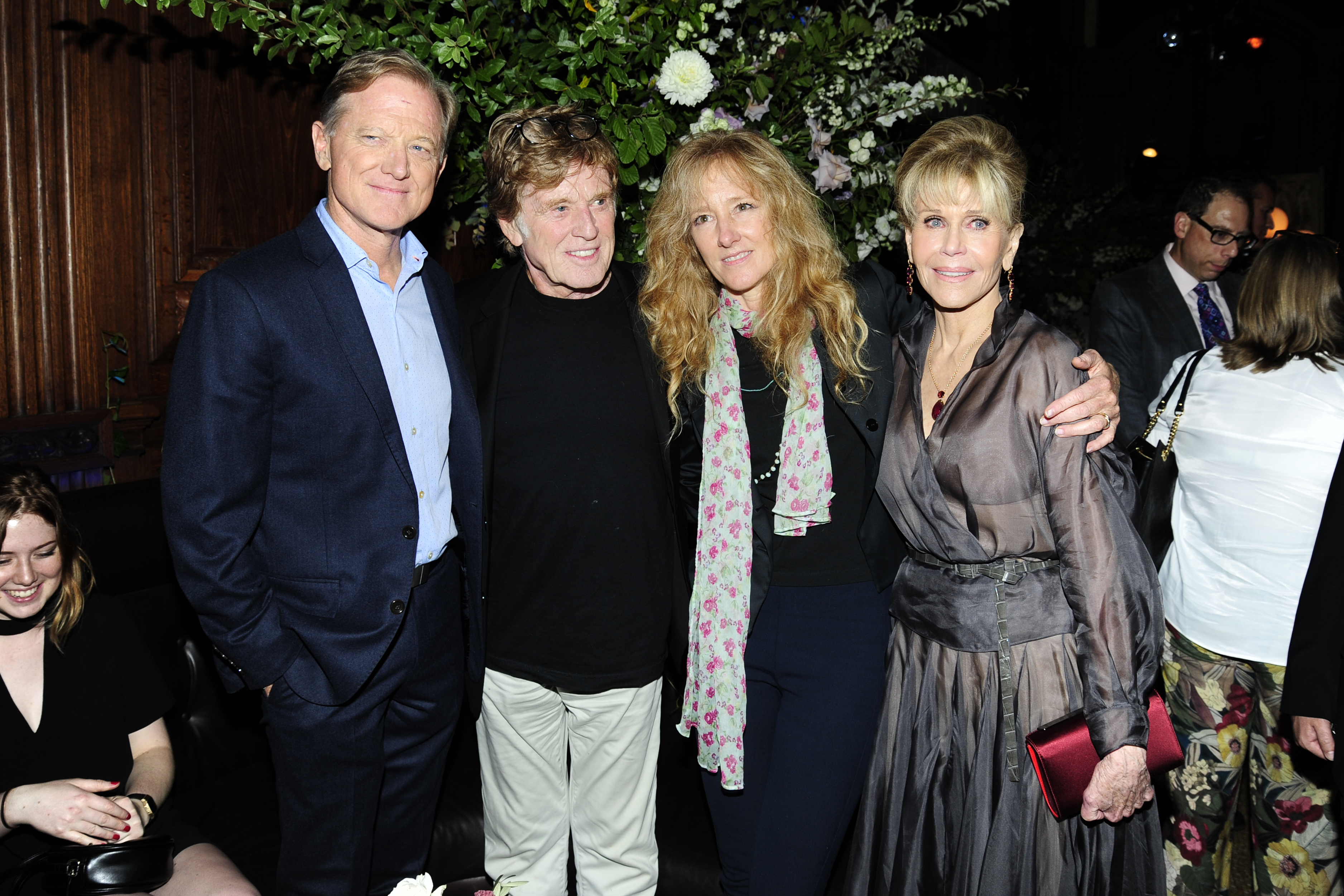 James Redford, Robert Redford, Shauna Redford, and Jane Fonda attend Netflix's after-party for the premiere of "Our Souls at Night" at The Plaza Hotel on September 27, 2017, in New York City. | Source: Getty Images