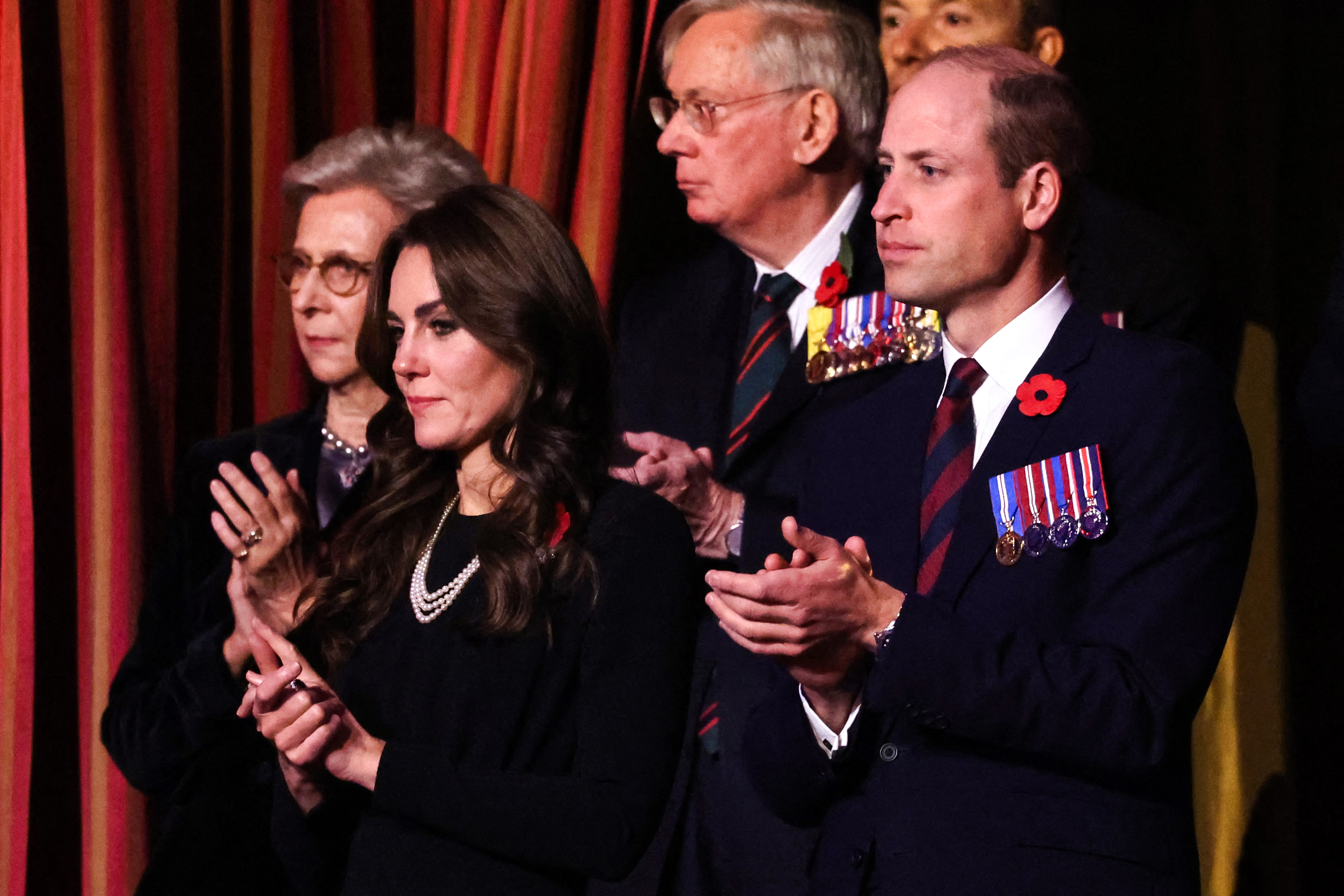 Princess Catherine and Prince William at the "The Royal British Legion Festival of Remembrance" ceremony at Royal Albert Hall, in London, on November 11, 2023 | Source: Getty Images