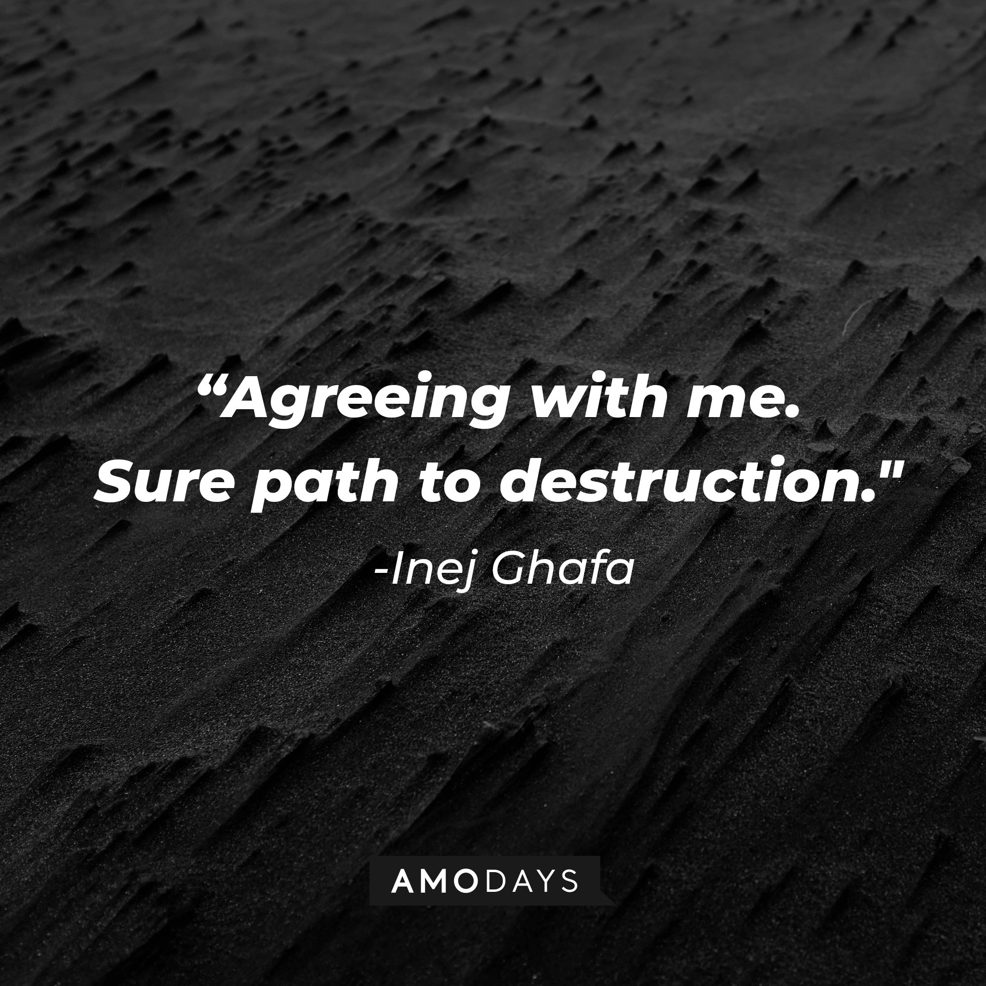 Inej Ghafa’s quote: "Agreeing with me. Sure path to destruction." | Image: AmoDays
