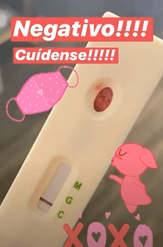 Los resultados de la prueba de coronavirus de Belinda. | Foto: Instagram/ belindapop Los resultados de la prueba de coronavirus de Belinda. | Foto: Instagram/ belindapop