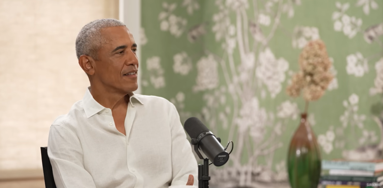 Barack Obama says he is unaware of the divorce rumors about his marriage to Michelle Obama, from an episode dated July 16, 2025. | Source: YouTube/MichelleObama