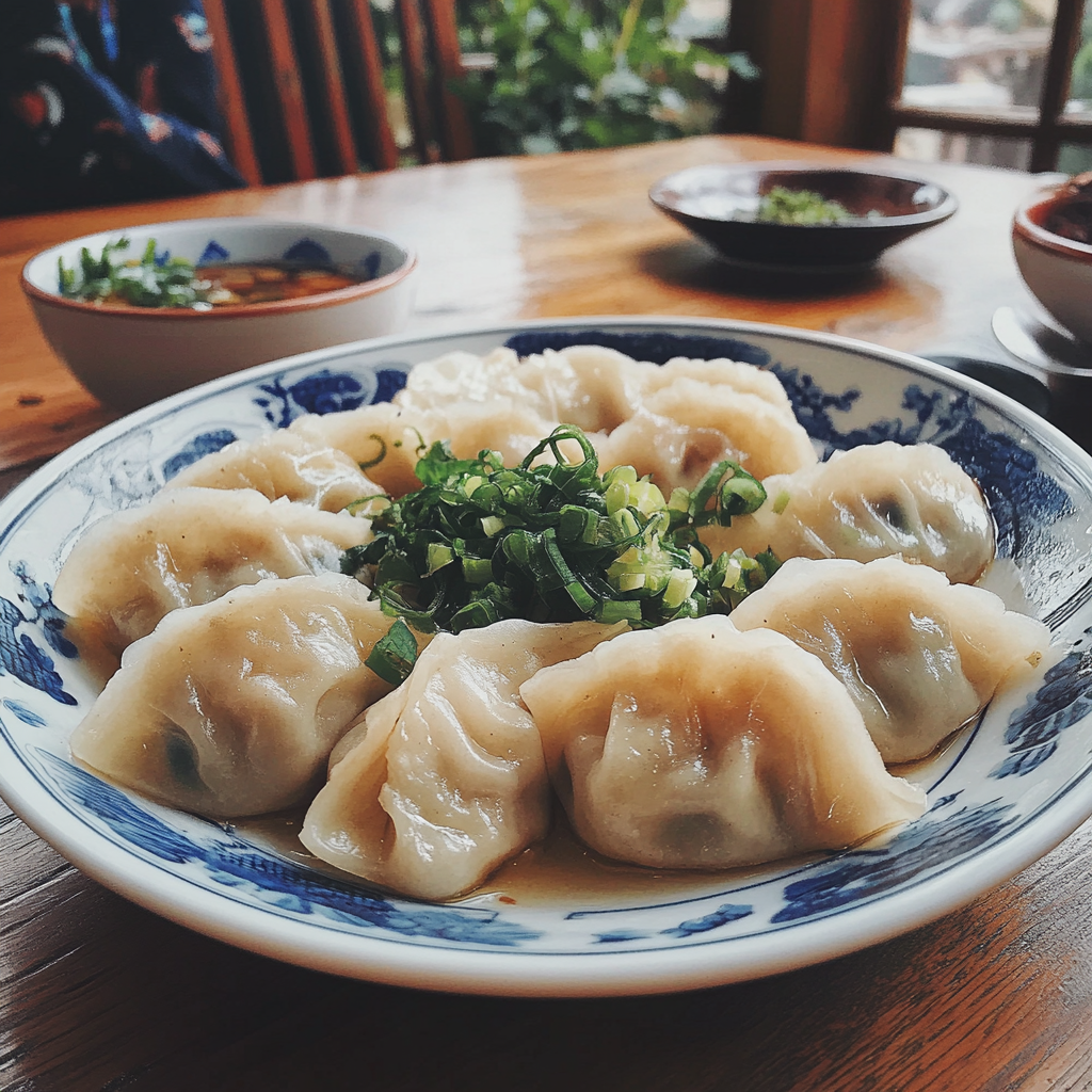 A plate of dumplings | Source: Midjourney