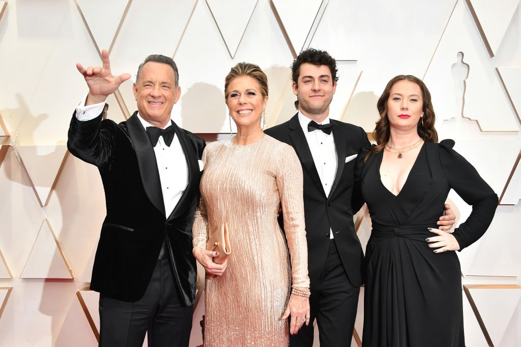 Tom Hanks, Rita Wilson, Truman Theodore Hanks, und Elizabeth Hanks, Hollywood, 2020 | Quelle: Getty Images