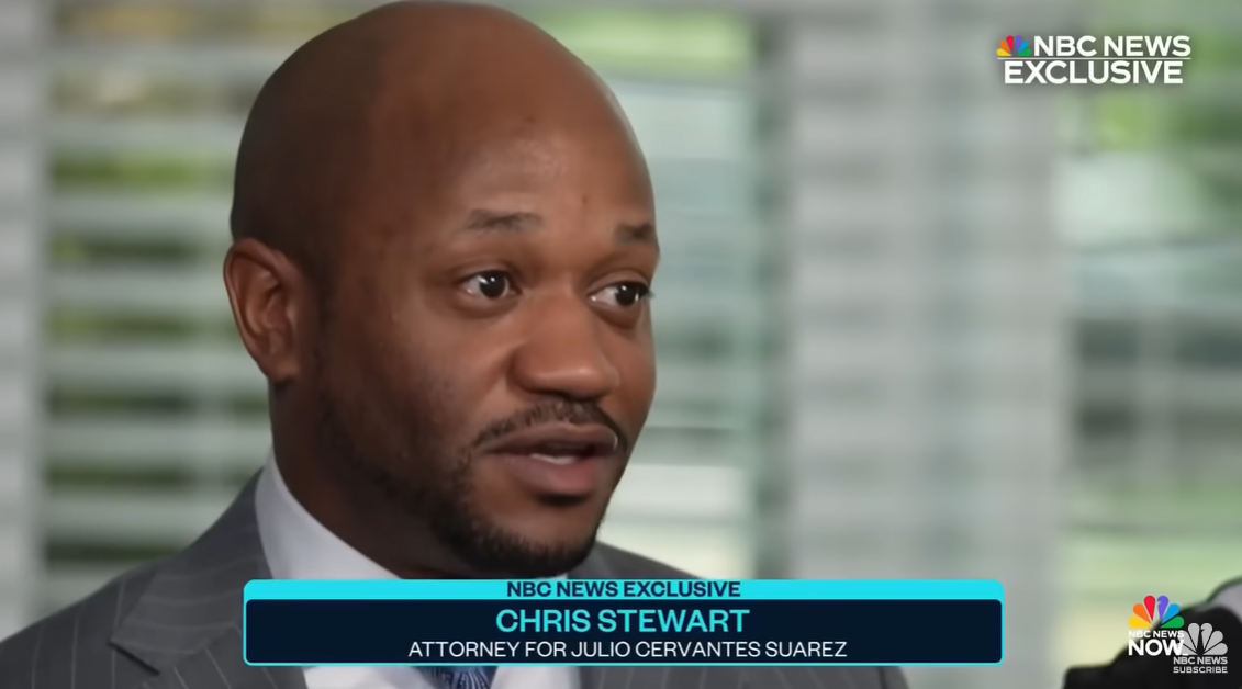 Attorney L. Chris Stewart passionately discusses the Baltimore bridge collapse case in an interview with NBC News' Tom Llamas, posted on July 11, 2024. | Source: YouTube/NBCNews