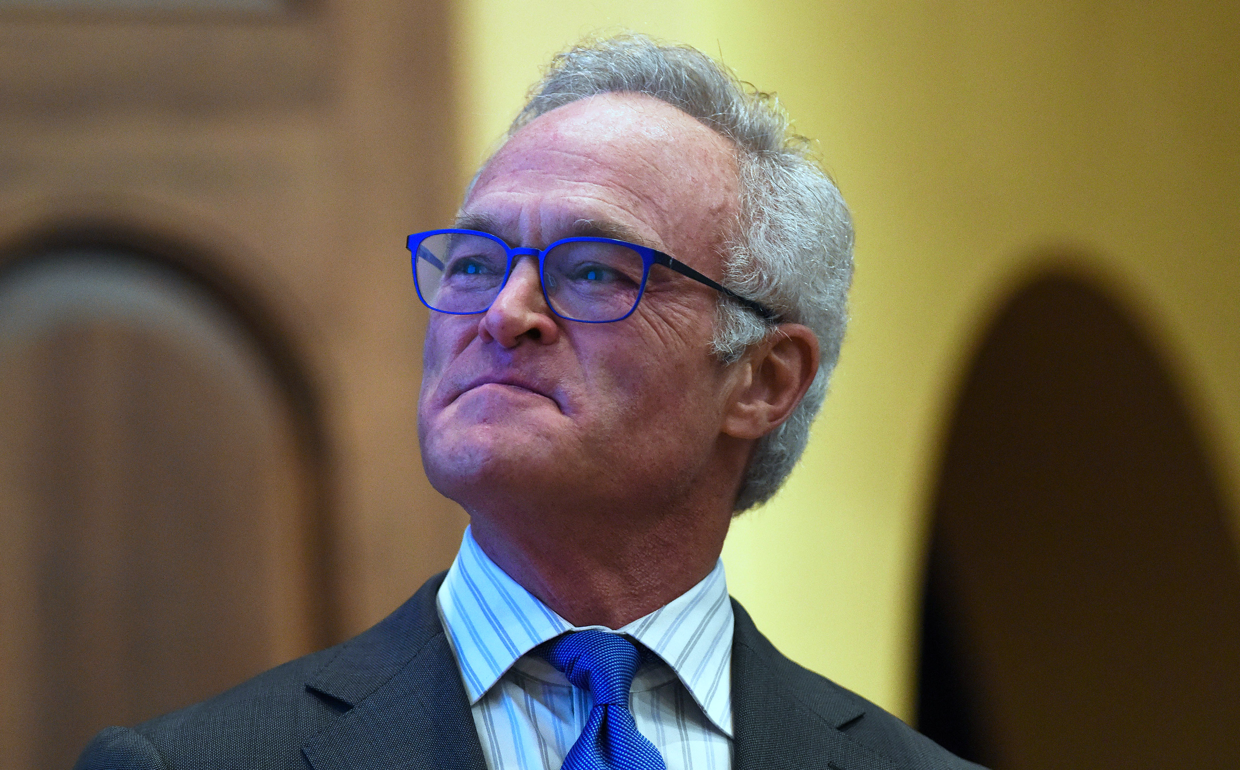 Scott Pelley speaks before an audience at Rollins College in Winter Park, Florida, on October 29, 2019. | Source: Getty Images