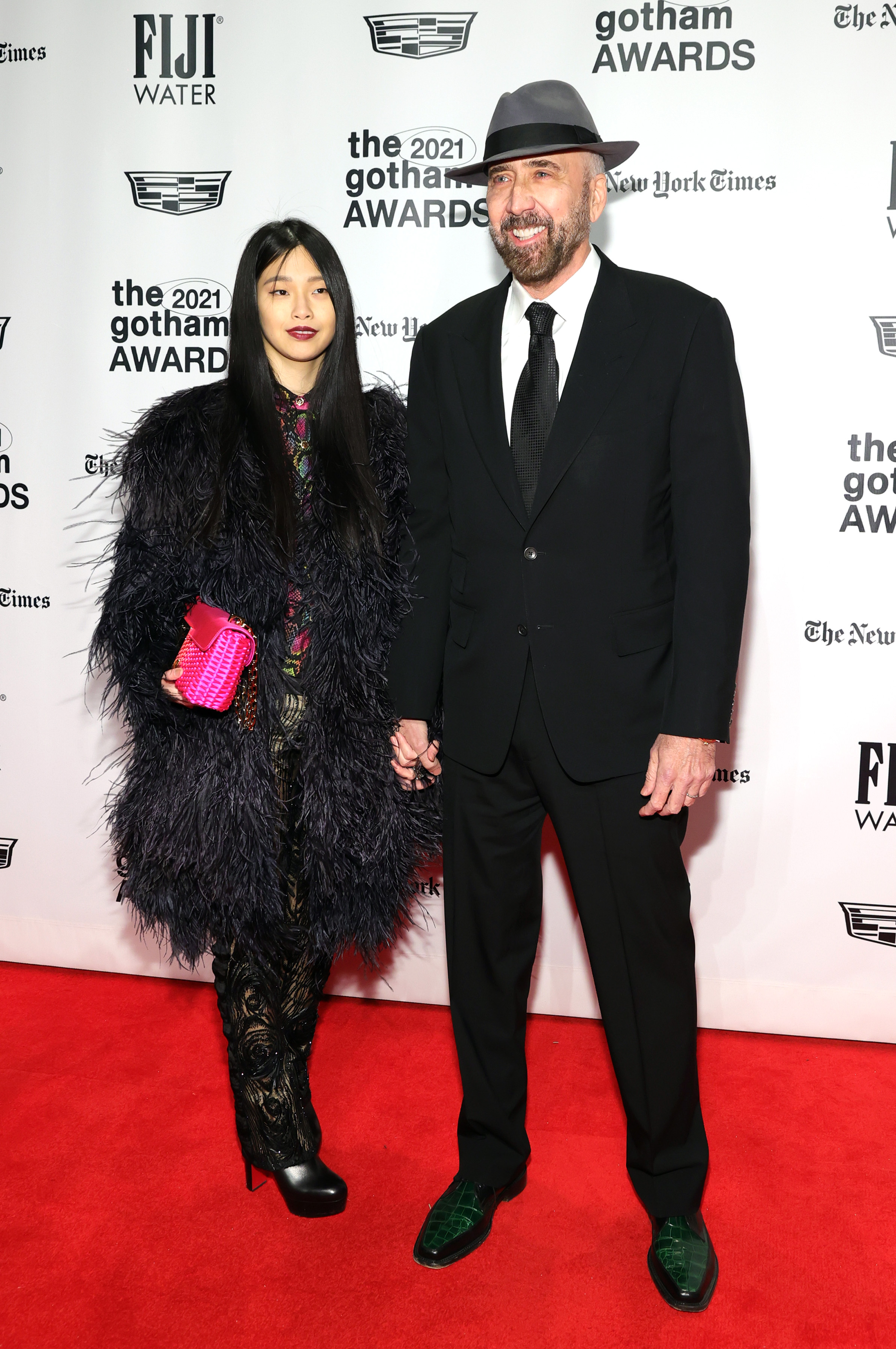 Riko Shibata and Nicolas Cage at the Gotham Awards Presented By The Gotham Film & Media Institute on November 29, 2021, in New York City | Source: Getty Images