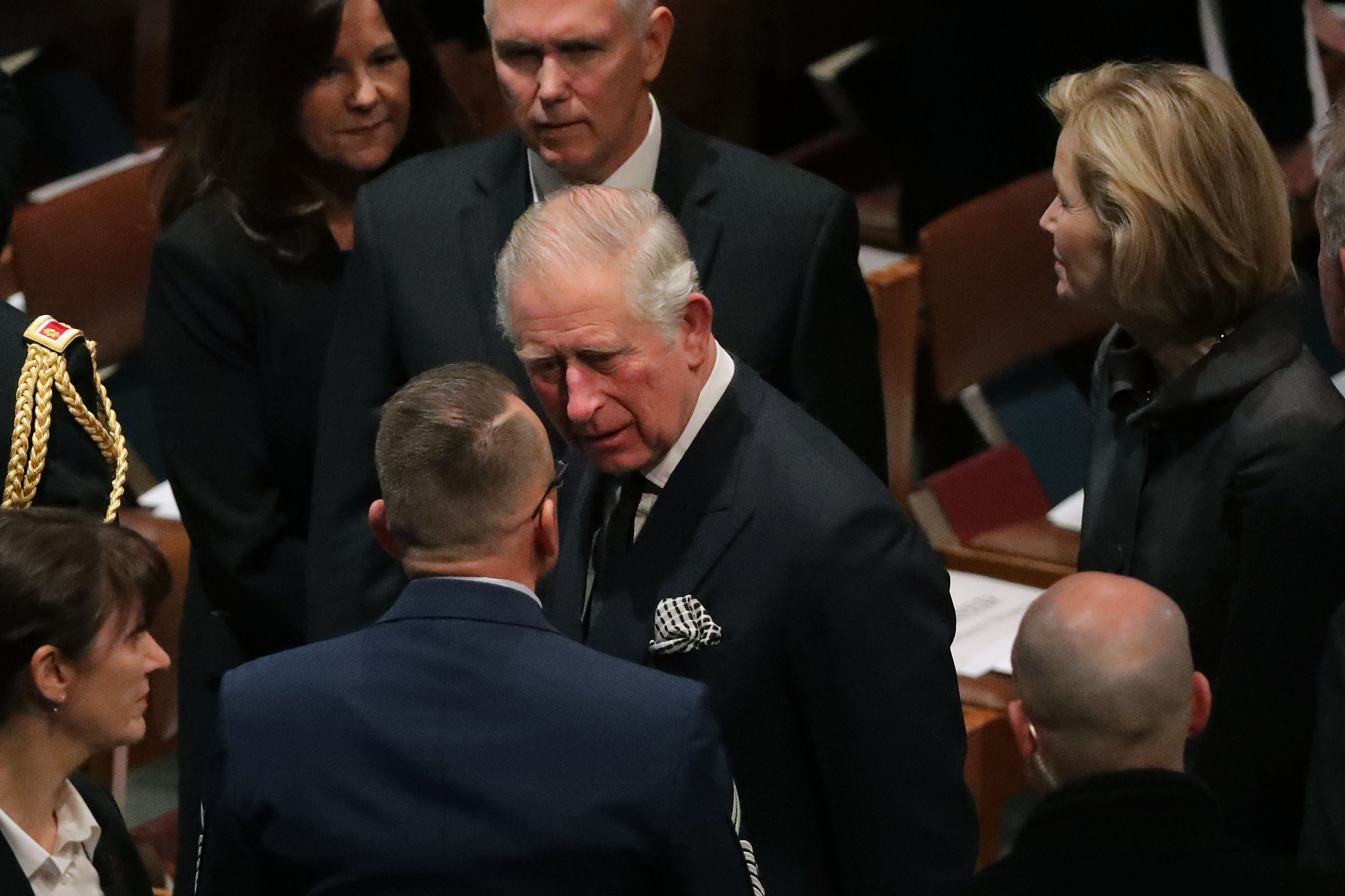 King Charles III attends the state funeral for former President George H.W. Bush at the National Cathedral on December 5, 2018 | Source: Getty Images