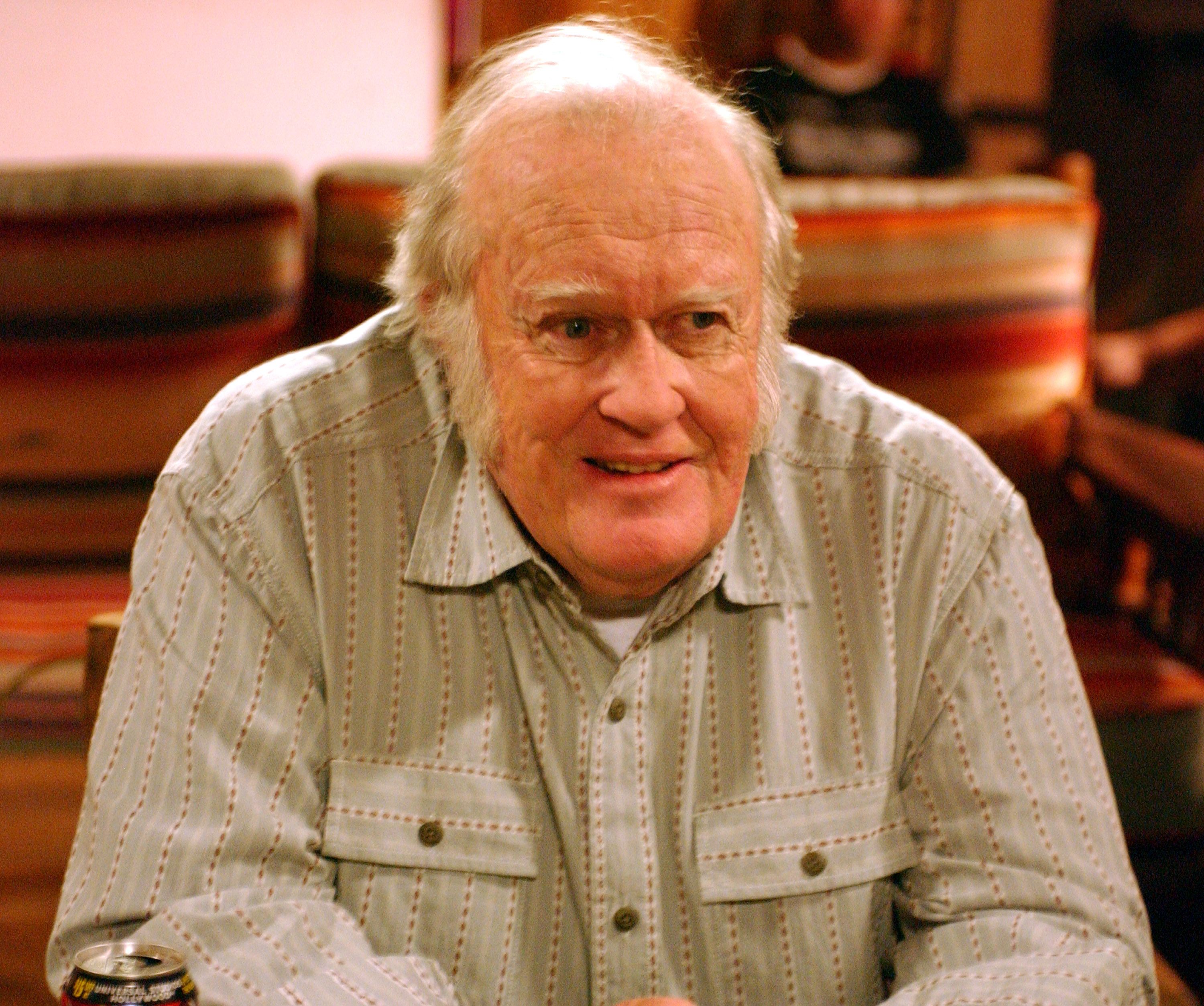 M. Emmet Walsh on the set of "Inn Trouble" on June 12, 2004, at Zaca Lake Retreat in Buellton, California, United States. | Source: Getty Images