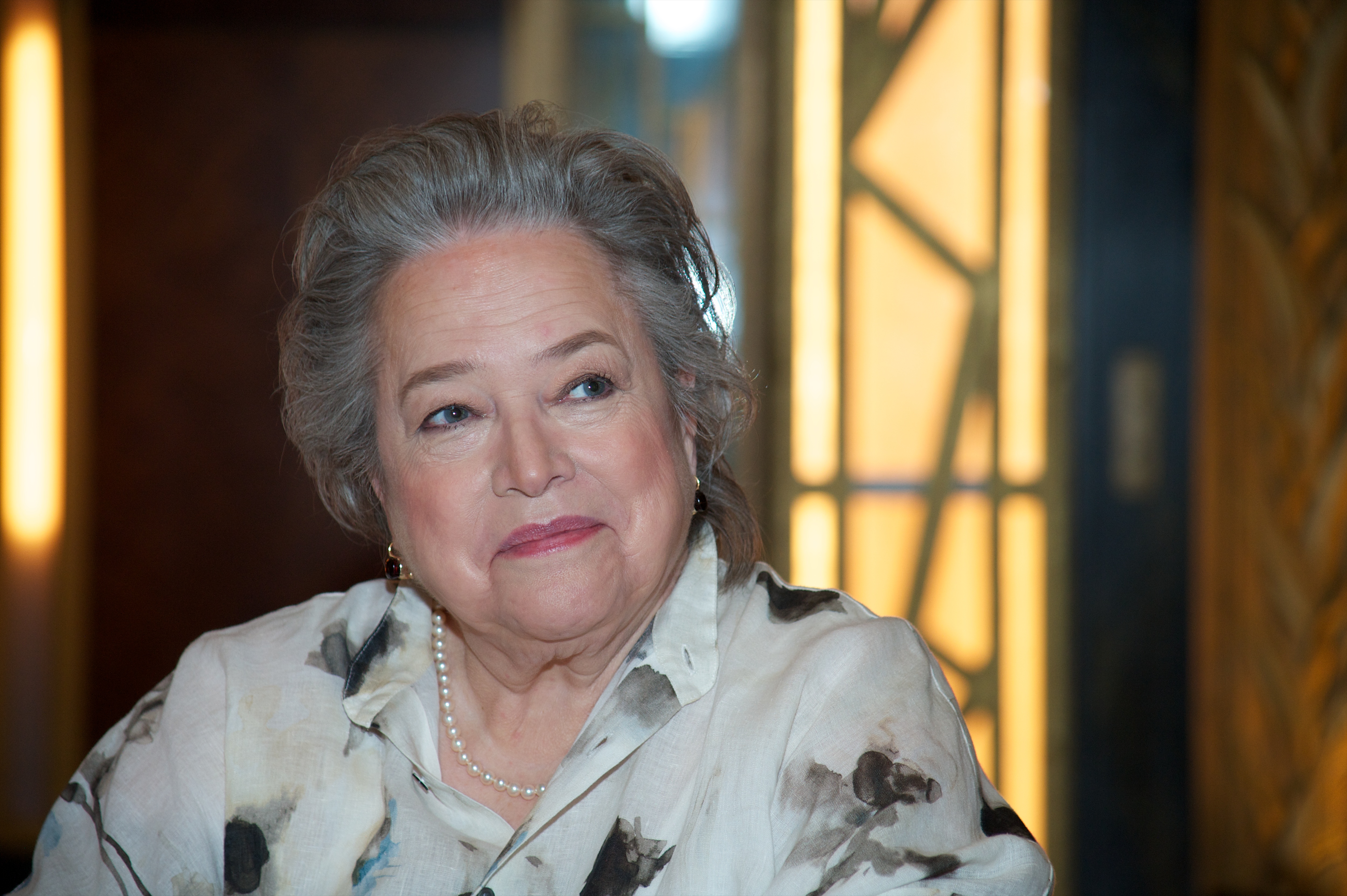 Kathy Bates attends the "American Horror Story: Hotel" press conference in Century City, California, on October 1, 2015 | Source: Getty Images