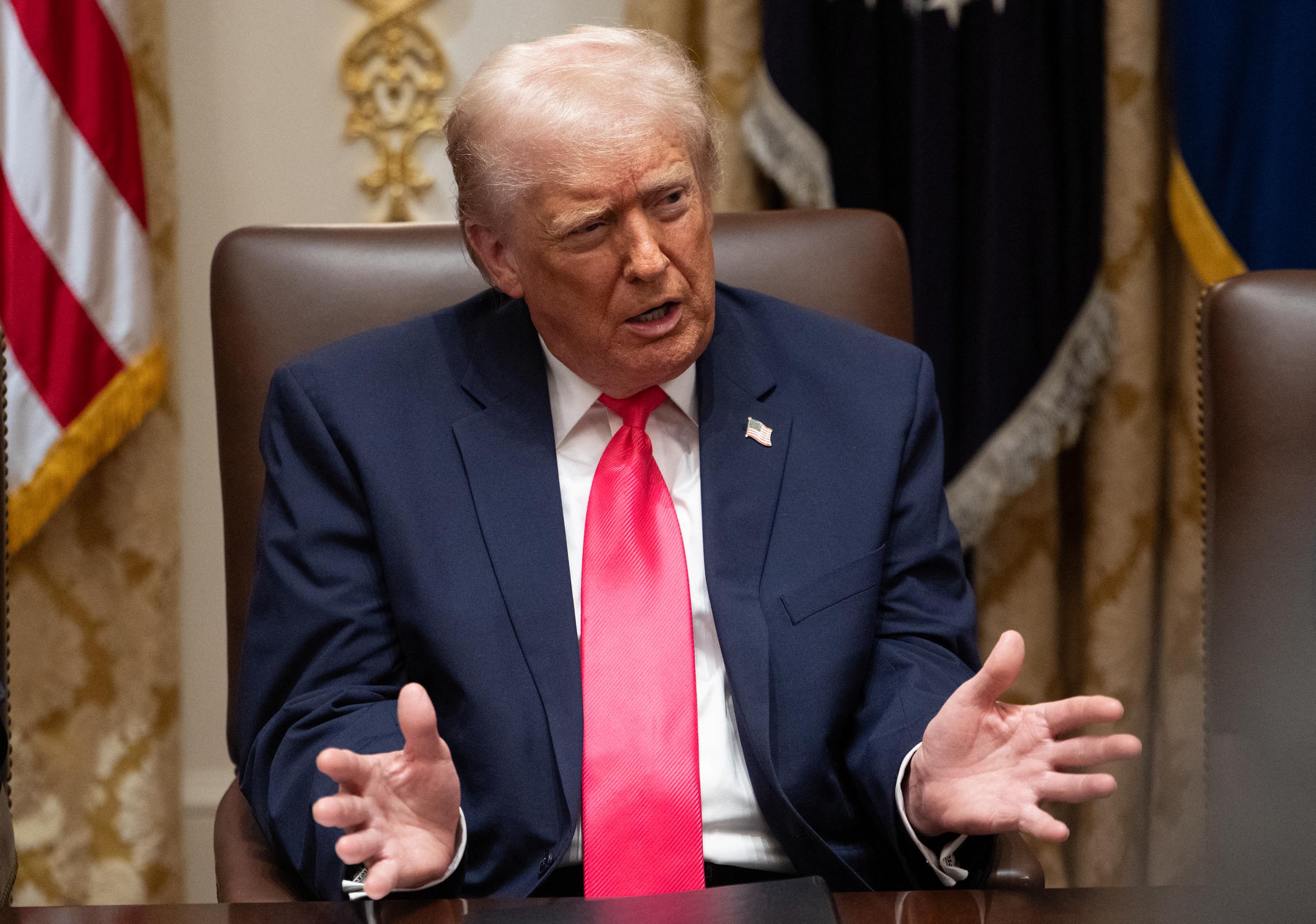 Donald Trump speaks during a Cabinet meeting in the Cabinet Room at the White House in Washington, on December 2, 2025 | Source: Getty Images