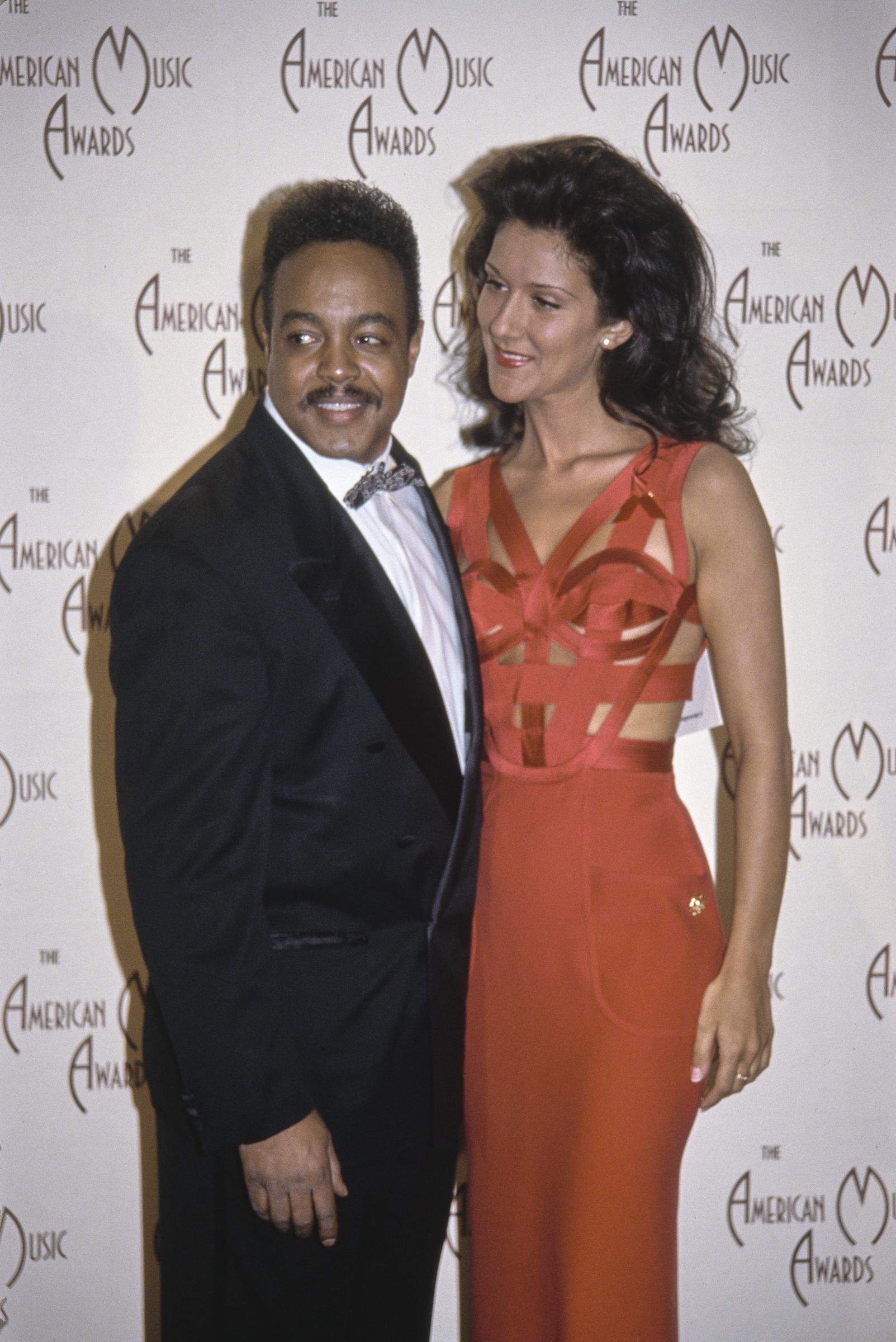Celine Dion and Peabo Bryson attend the 20th Annual American Music Awards on January 25, 1993 | Source: Getty Images