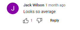 A screenshot from the YouTube trailer of Foster's new series of a negative comment saying the trailer was "average"  posted on April 12, 2023 | Source: YouTube.com/Movie Coverage