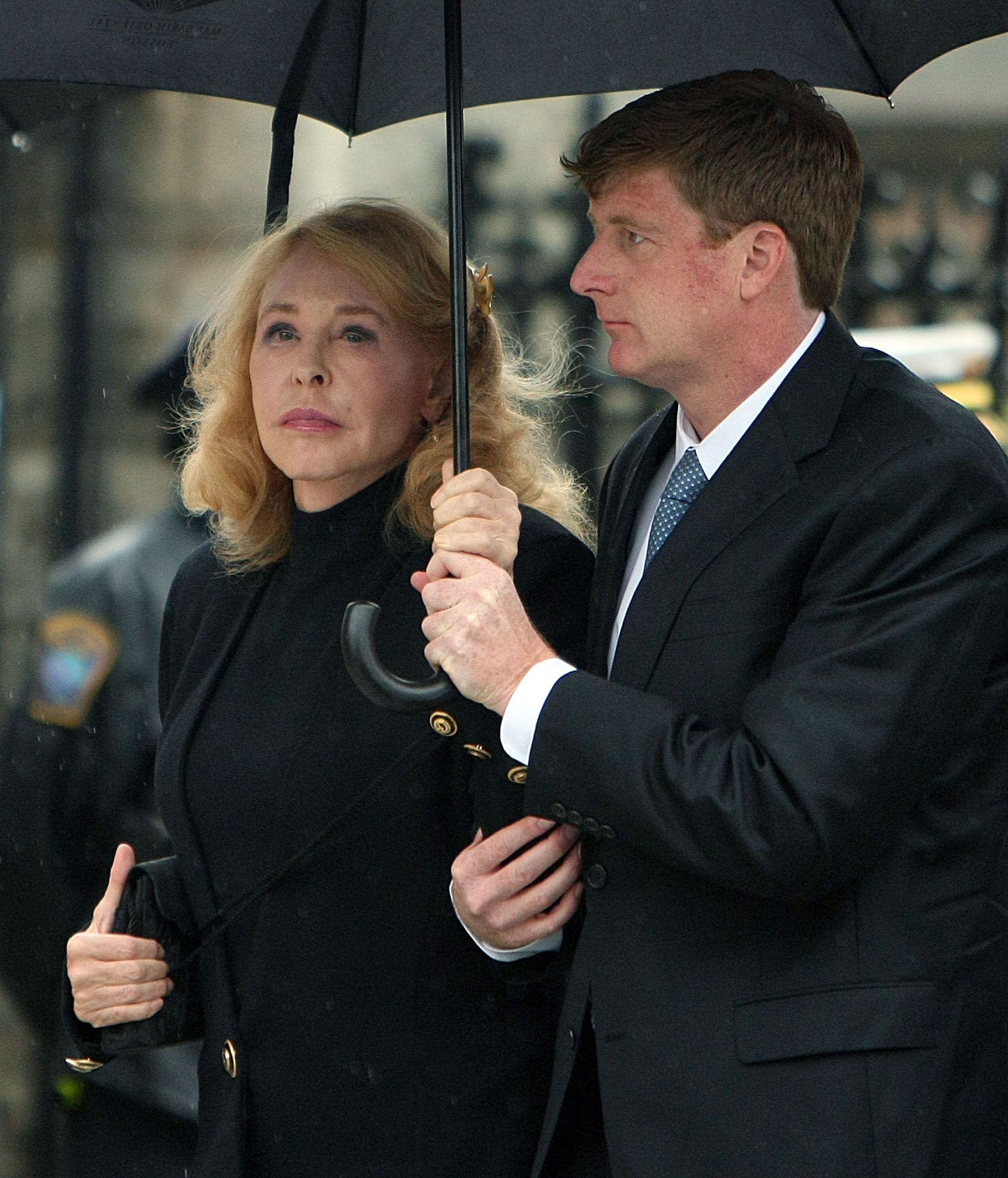 Joan and Patrick Kennedy at the funeral of Senator Ted Kennedy on August 29, 2009 at the Mission Church in Boston, Massachusetts. | Source: Getty Images