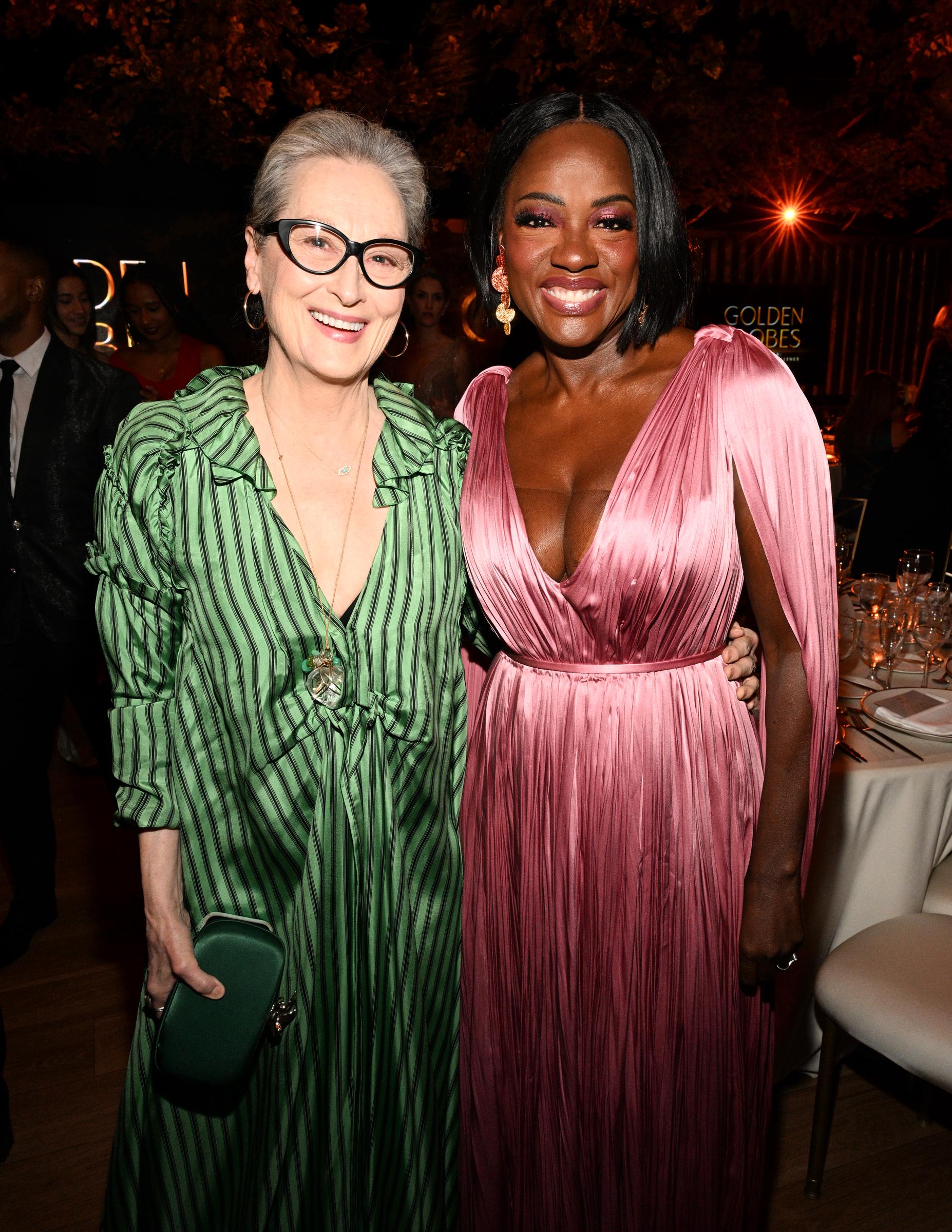 Meryl Streep, Viola Davis at the Golden Gala: A Celebration of Excellence on January 3, 2025 in Beverly Hills, California | Source: Getty Images