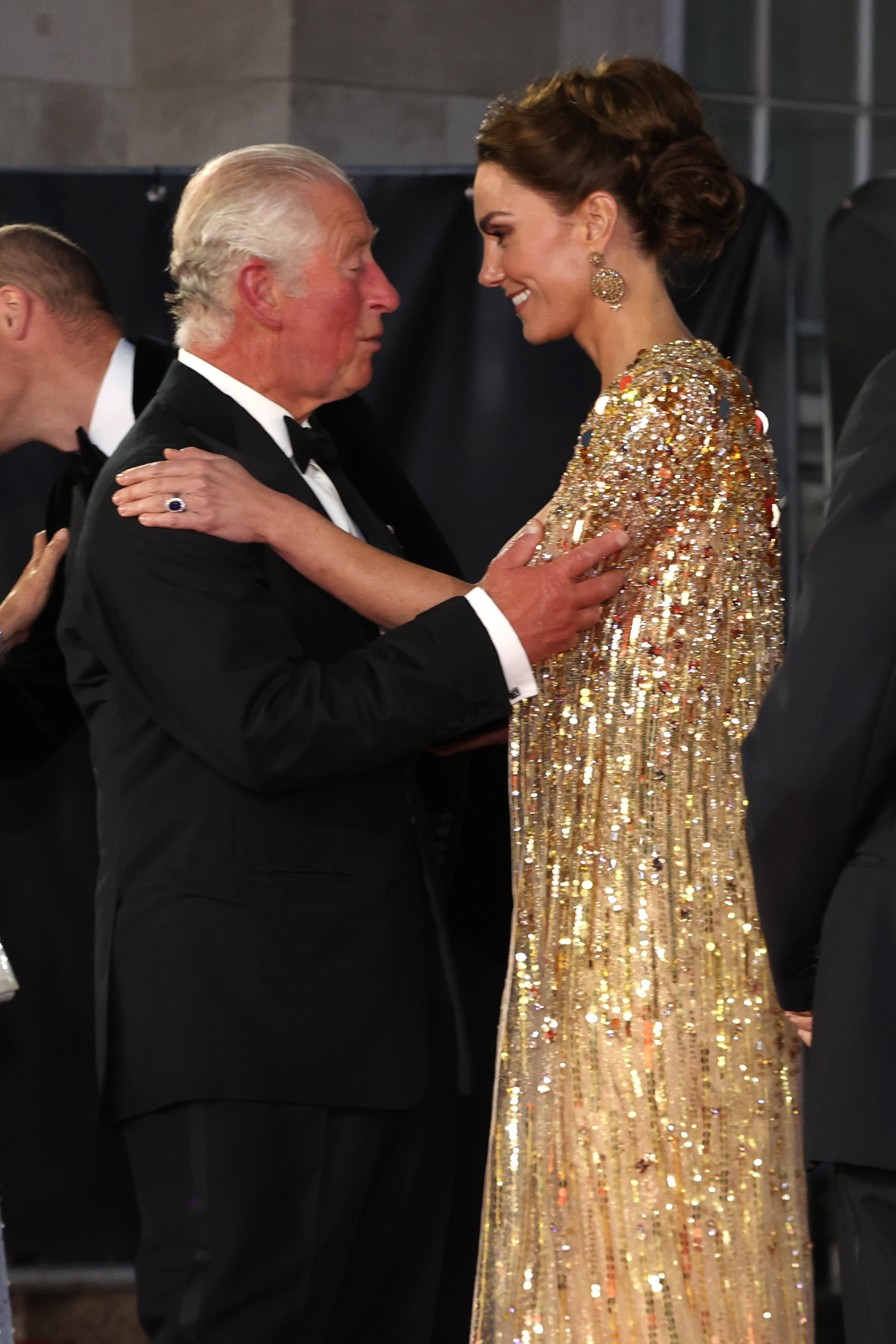 King Charles and Catherine Middleton attend the "No Time To Die" World Premiere at Royal Albert Hall on September 28, 2021, in London, England. | Source: Getty Images