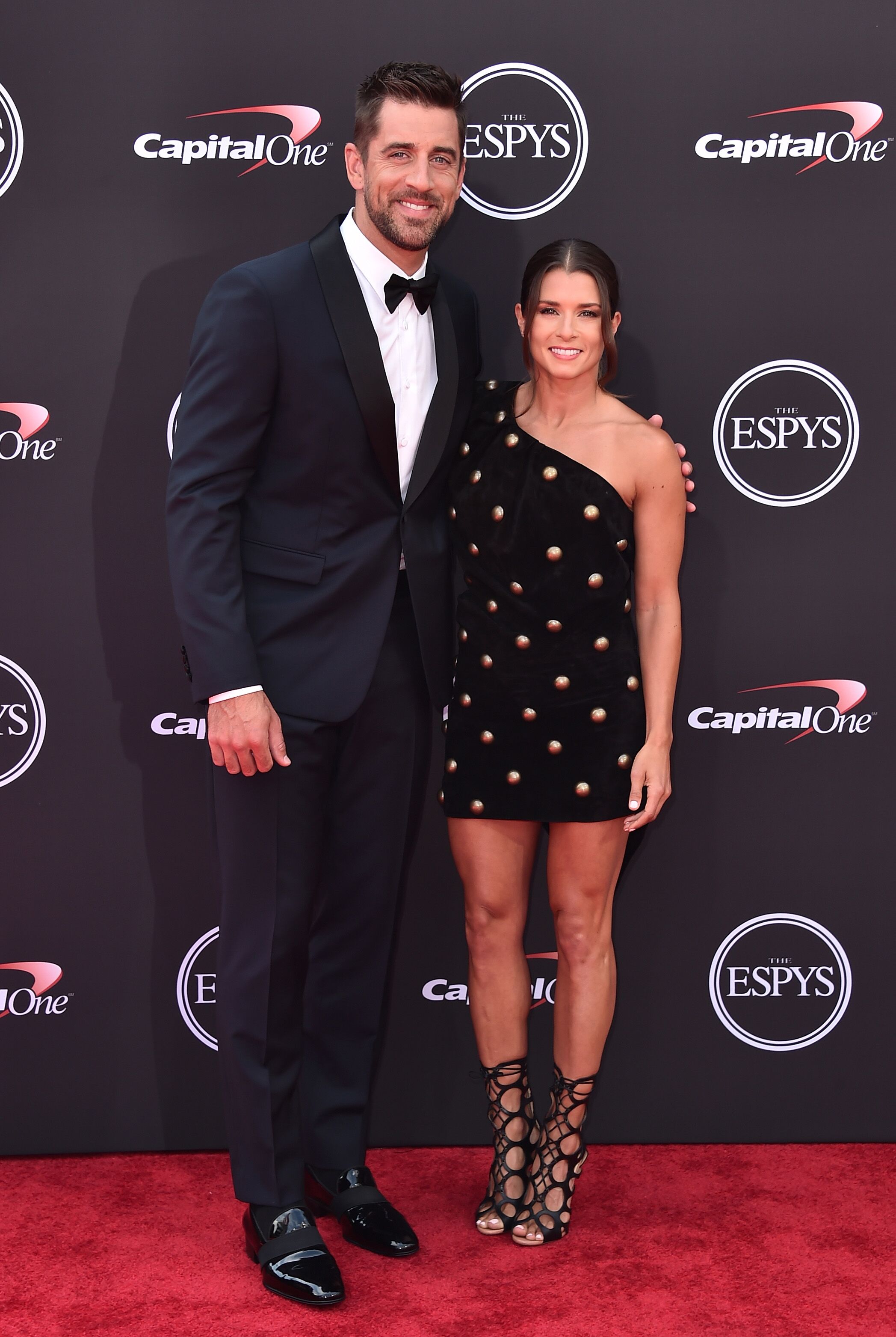 Aaron Rodgers and Danica Patrick attend The 2018 ESPYS at Microsoft Theater on July 18, 2018 in Los Angeles, California. | Source: Getty Images