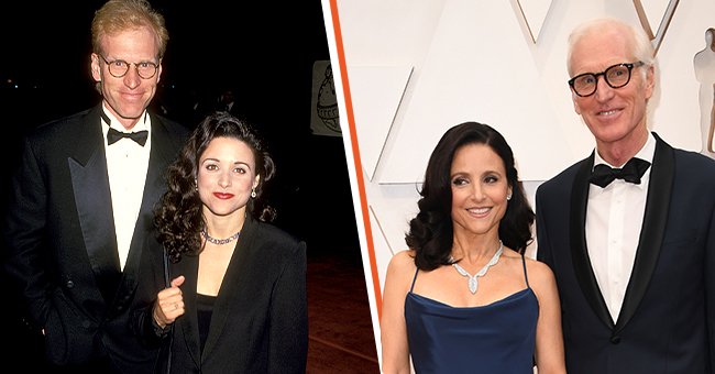 Julia Louis-Dreyfus and Brad Hall arrive at the Oscars. | Source: Getty Images