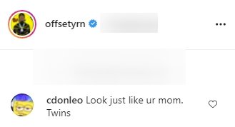 A fan's comment on Offset's tribute to his mom on Mother's Day. | Photo: Instagram/Offsetyrn