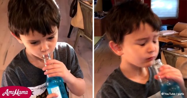 Little boy tries soda for the first time and experiences a sugar rush (video)