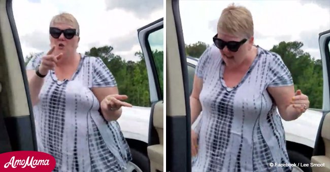 Lady steals the show with her dance moves in the middle of a traffic jam