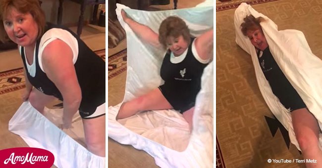 Woman reveals her ingenious life hack for folding fitted sheets and her video goes viral