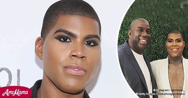 NBA legend Magic Johnson’s son appears in public wearing figure-hugging white dress