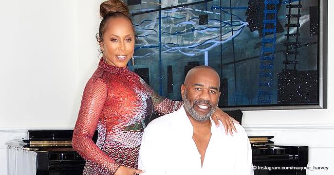 Marjorie Harvey wishes Steve a happy birthday in loving tribute and his answer is priceless