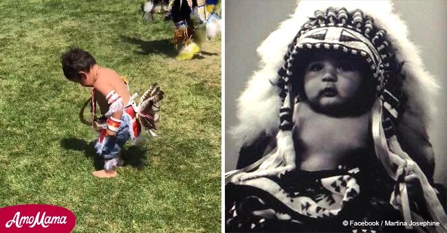 Little Native Canadian baby steals the show at his 1st Pow-Wow with adorable dance moves