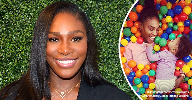 Serena Williams shares picture with her daughter as they laugh and play together in a ball pit