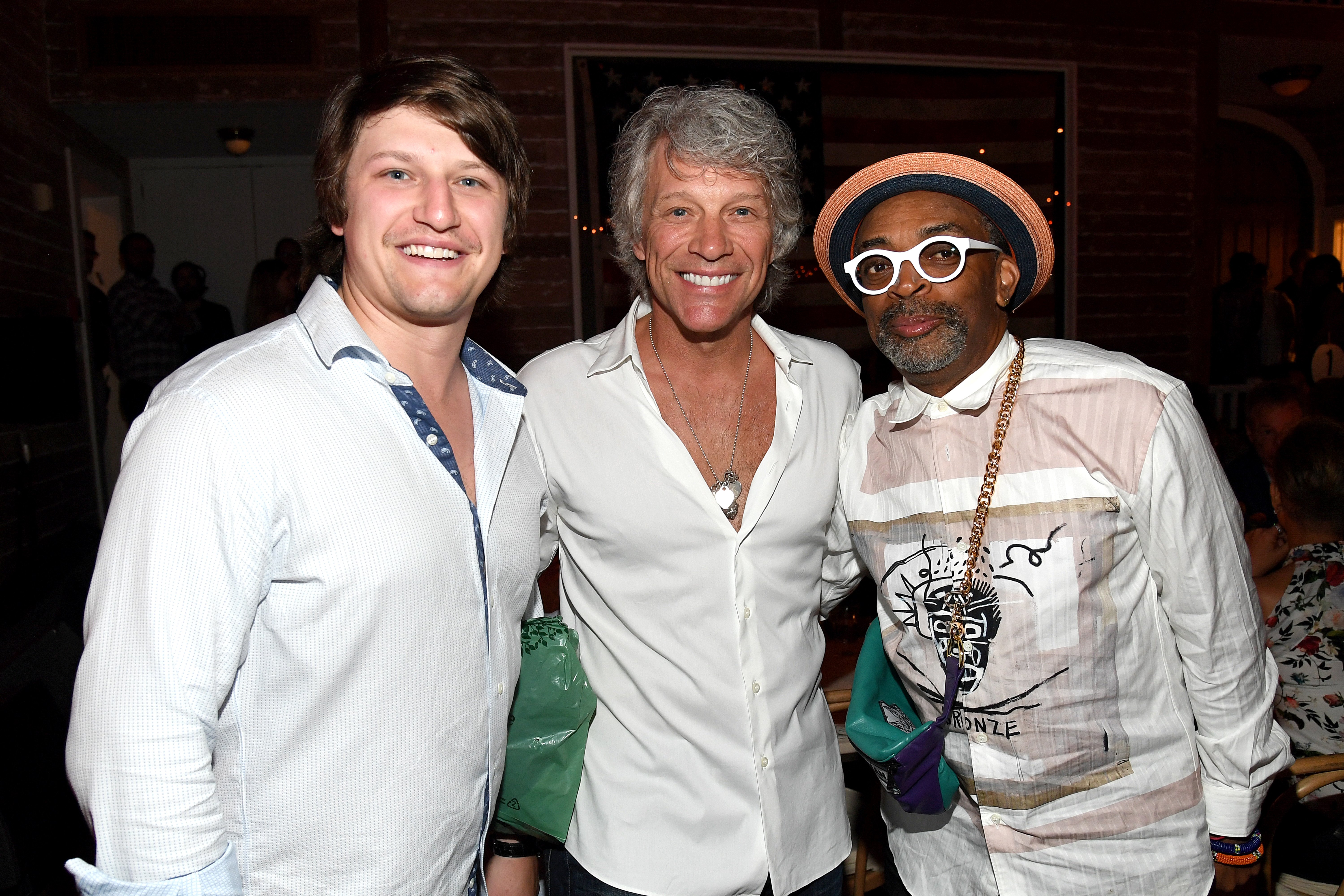 Jesse Bongiovi, Jon Bon Jovi, and Spike Lee attend Apollo in the Hamptons 2019 at The Creeks on August 3, 2019 in East Hampton, New York | Source: Getty Images