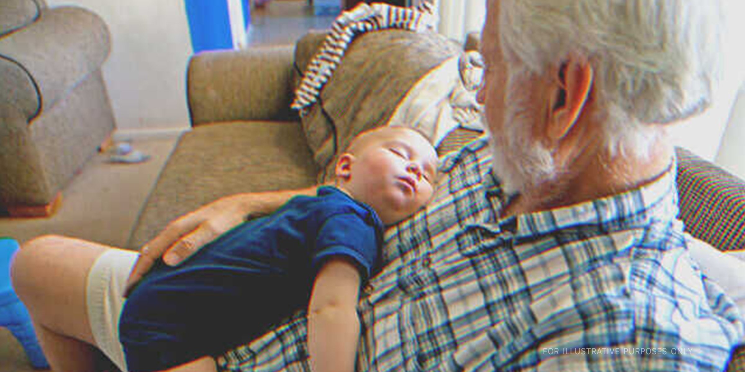 Old Man Rocks Baby To Sleep. | Source: Shutterstock