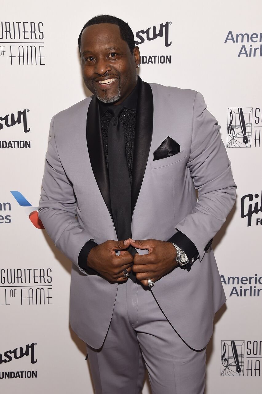 Johnny Gill poses backstage at the Songwriters Hall Of Fame 48th Annual Induction and Awards. | Source: Getty Images