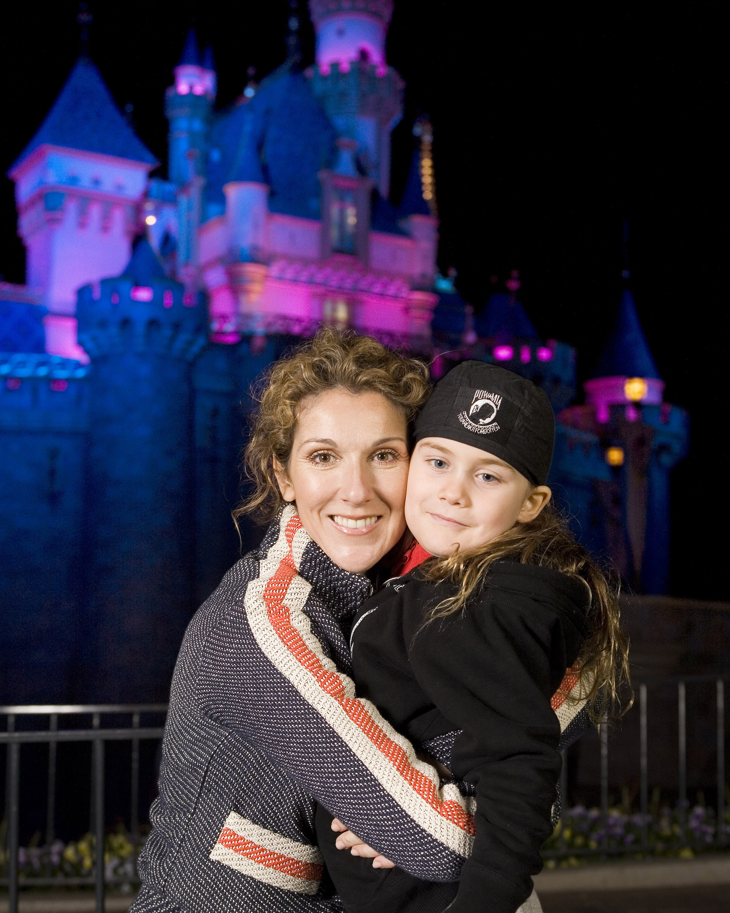 Celine Dion and Rene-Charles Angelil in Disneyland, March 21, 2007 | Source: Getty Images