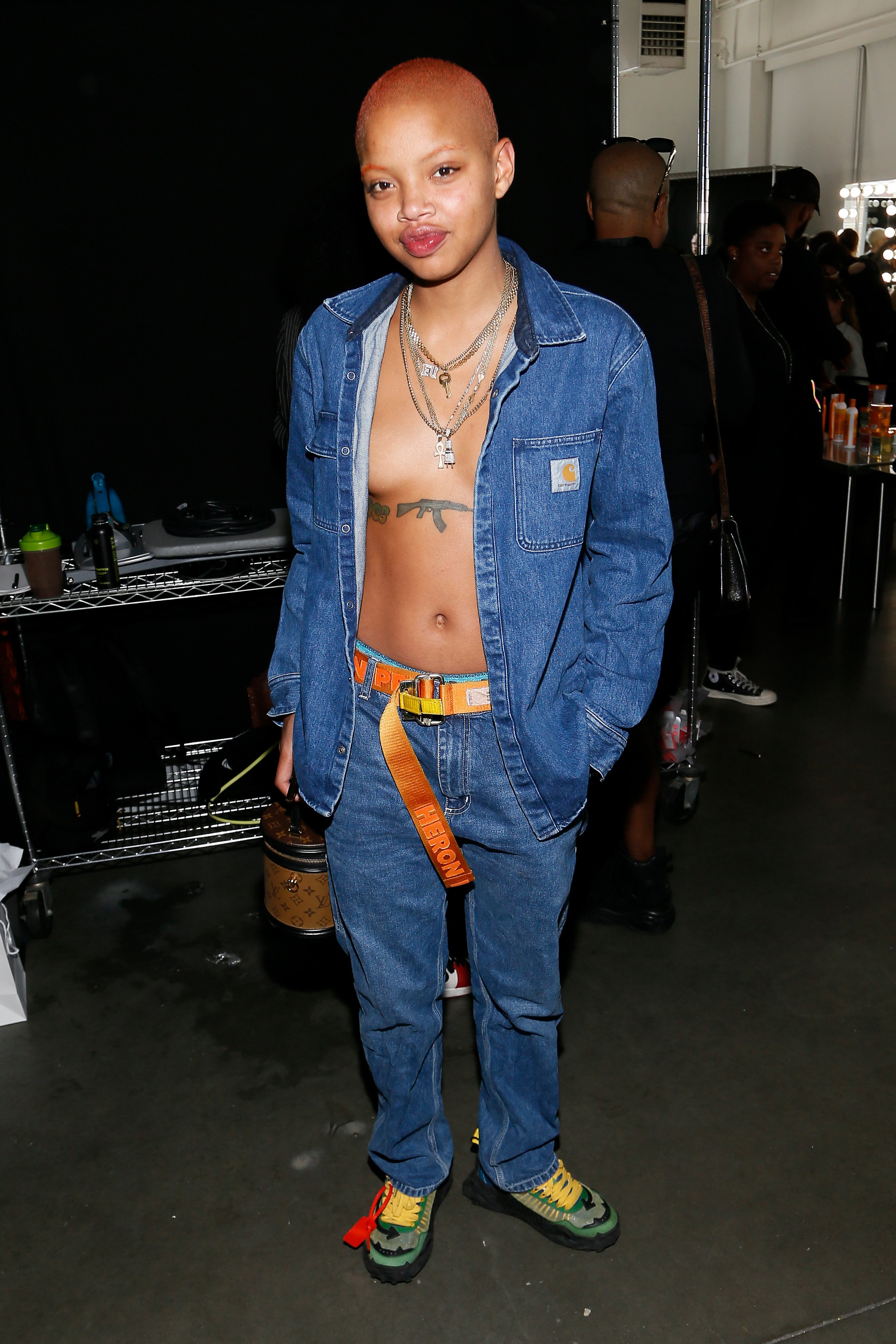 Slick Woods is seen backstage for Laquan Smith during New York Fashion Week: The Shows on September 08, 2019| Photo: Getty Image
