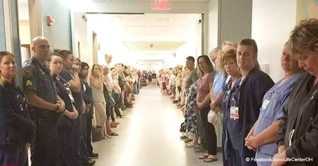 Grieving family and doctors line hospital halfway to honor father whose organs saved 50 lives