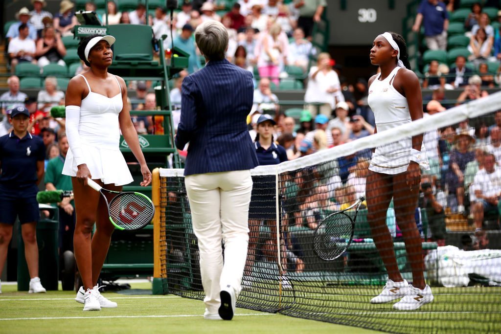 Venus Williams & Cori Gauff at Wimbledon 2019 in London, England on July 1, 2019. | Photo: Getty Images