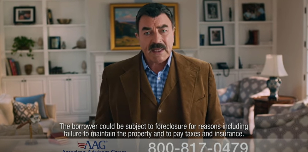 Tom Selleck in an American Advisors Group commercial on September 6, 2016 | Source: YouTube/American Advisors Group - AAG Reverse Mortgage