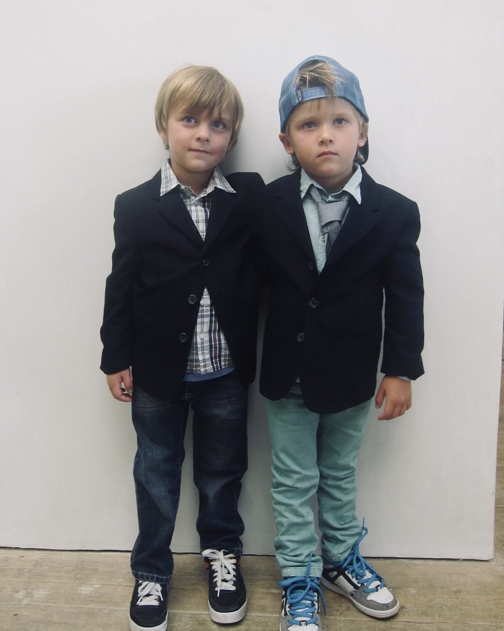 Patrick Dempsey and Jillian Fink's twin sons from a post dated February 1, 2023. | Source: Instagram/patrickdempsey