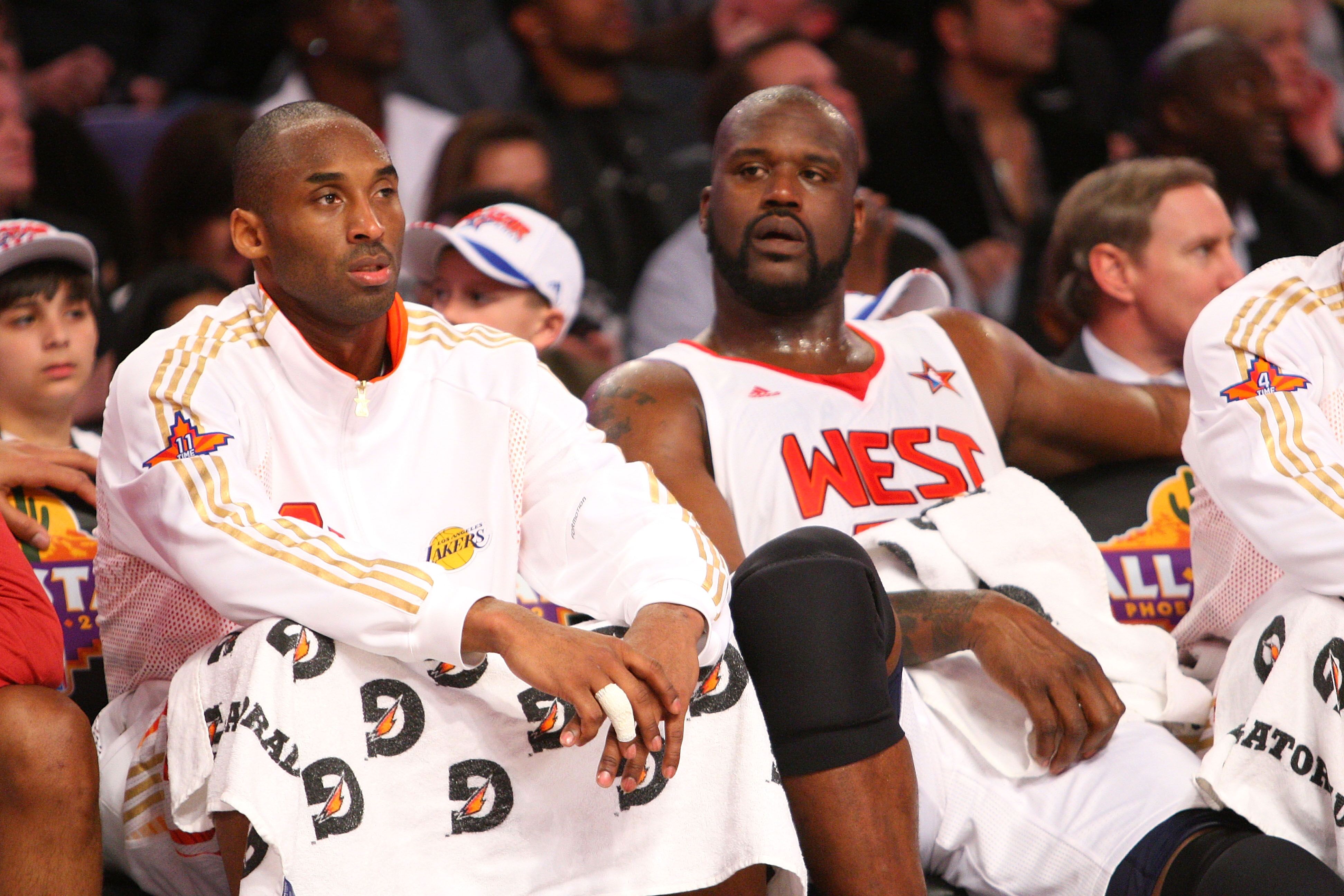 Kobe Bryant and Shaquille O'Neal at an NBA All Stars game/ Source: Getty Images