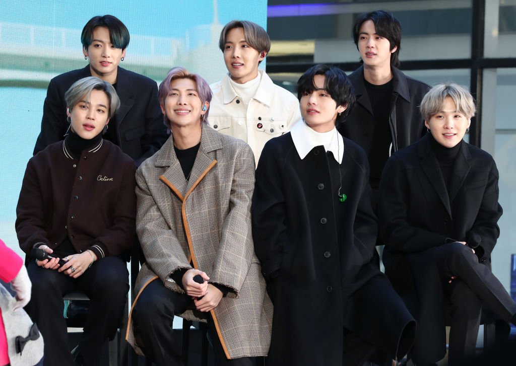 K-pop boy band BTS visit the "Today" Show at Rockefeller Plaza on February 21, 2020 in New York City. | Source: Getty Images