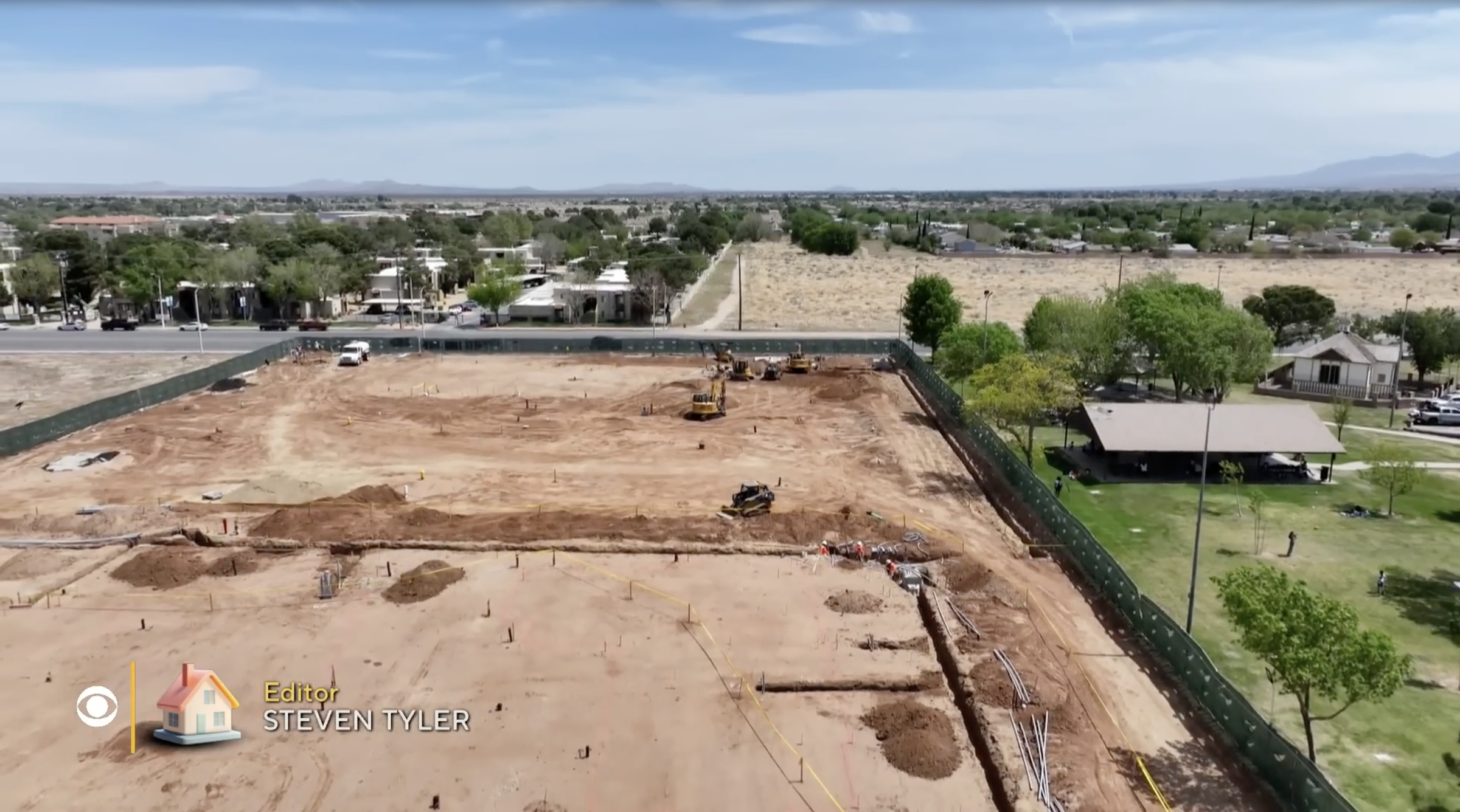 A view of Christian Bale's Together California charity project from a post dated May 18, 2025. | Source: YouTube/CBS Sunday Morning