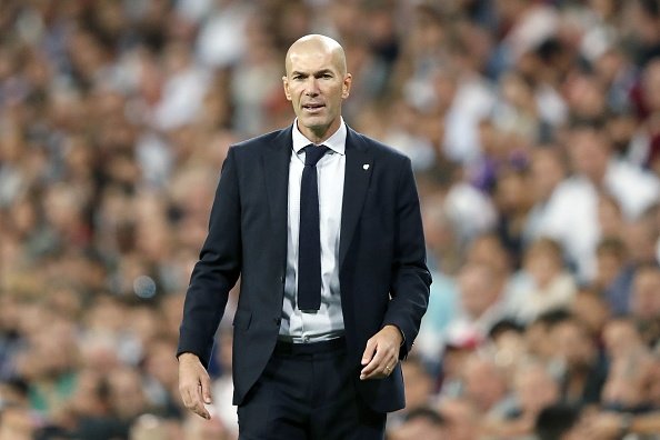 Zinedine Zidane, entraîneur du Real Madrid, lors du match au stade Santiago Bernabeu à Madrid, Espagne. | Photo : GettyImage