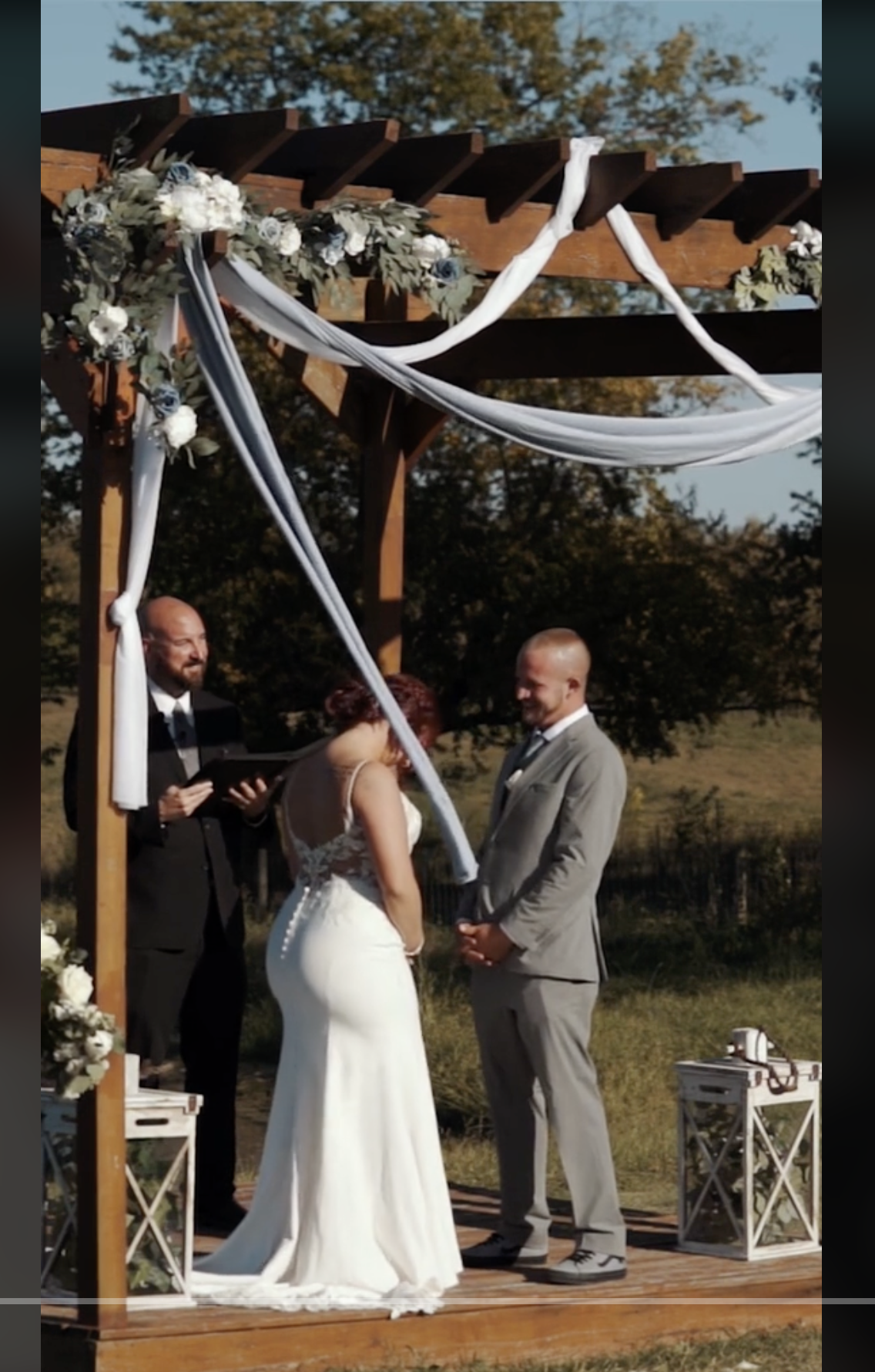 Kaitlin and Cody Sheehan at the altar, as seen in a video dated December 14, 2023 | Source: tiktok.com/@ckentertainmentservices