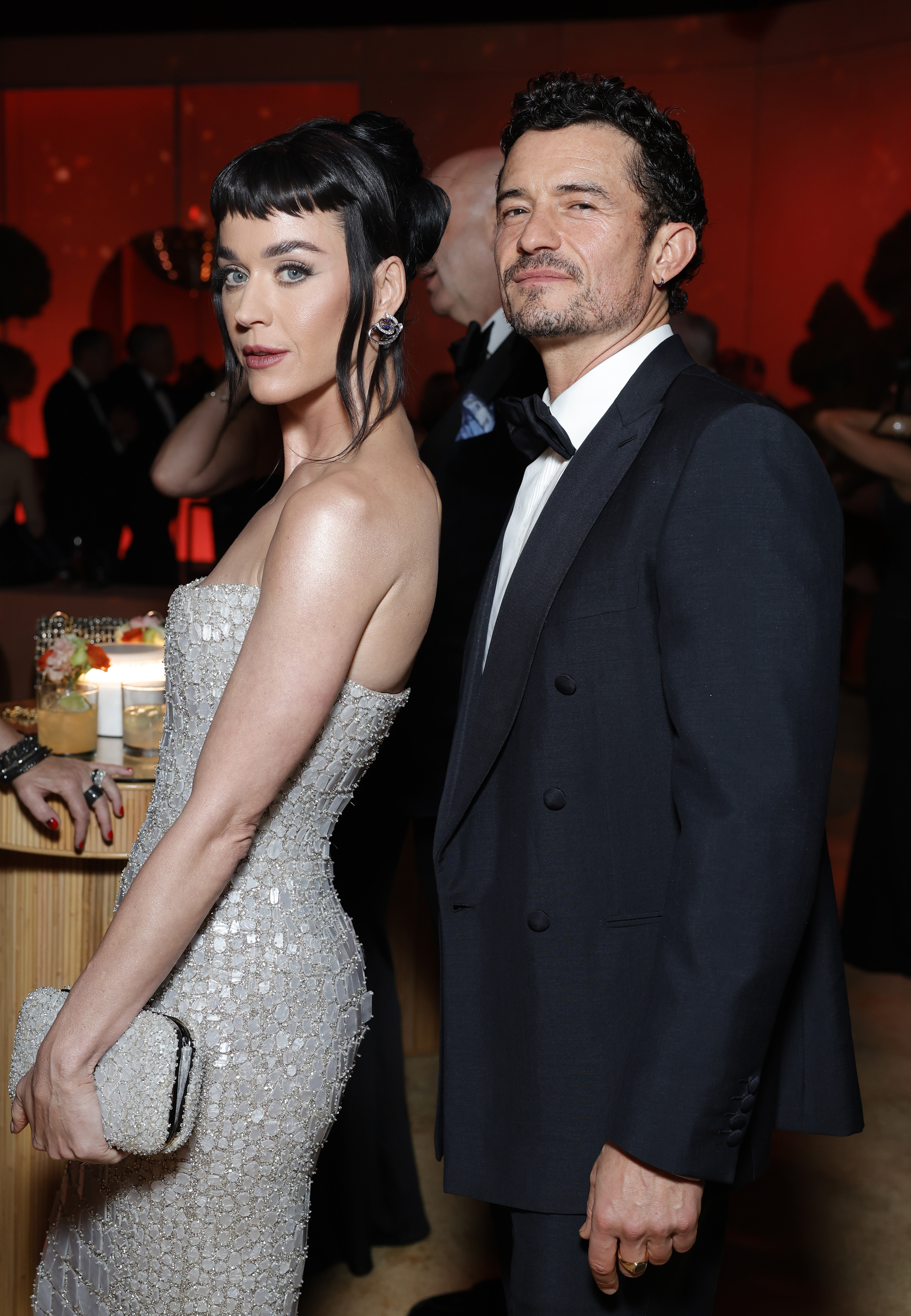 Katy Perry and Orlando Bloom at the Vanity Fair Oscar Party in Beverly Hills, California on March 2, 2025. | Source: Getty Images